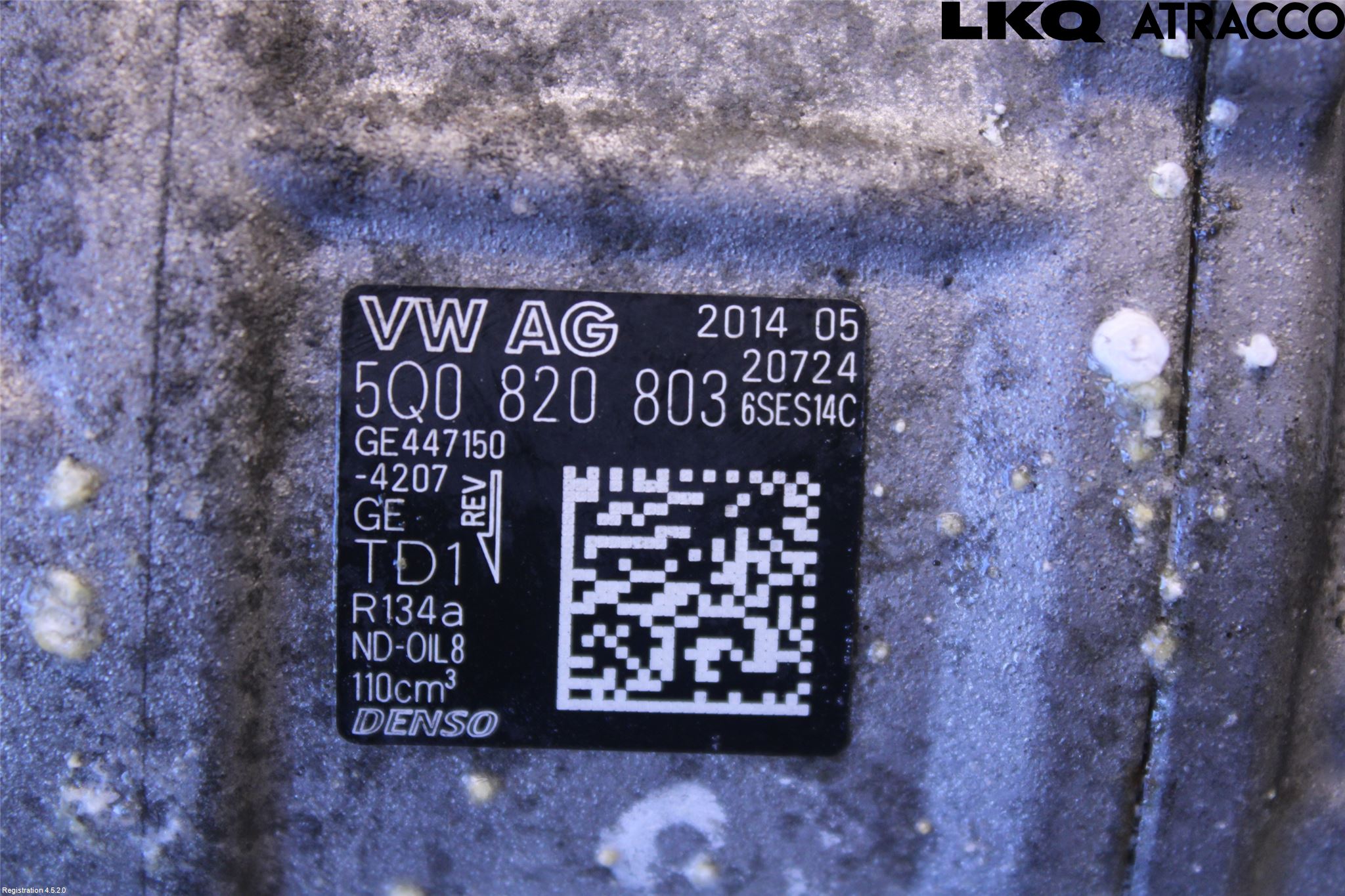 Volkswagen VW GOLF / E-GOLF VII 13-20 Varme Ac Kompressor