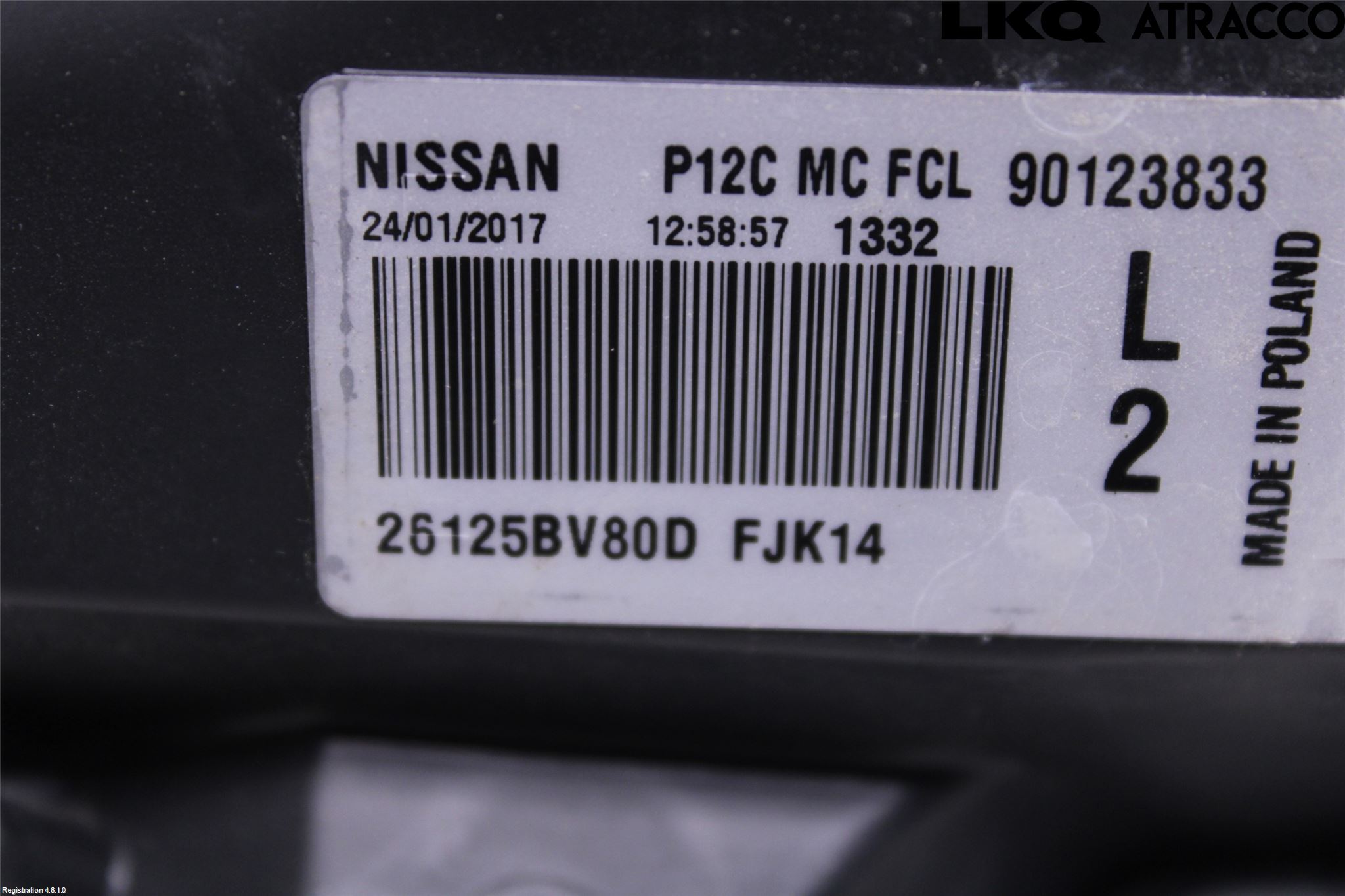 Nissan JUKE 14-19 Parklykt Foran Venstre