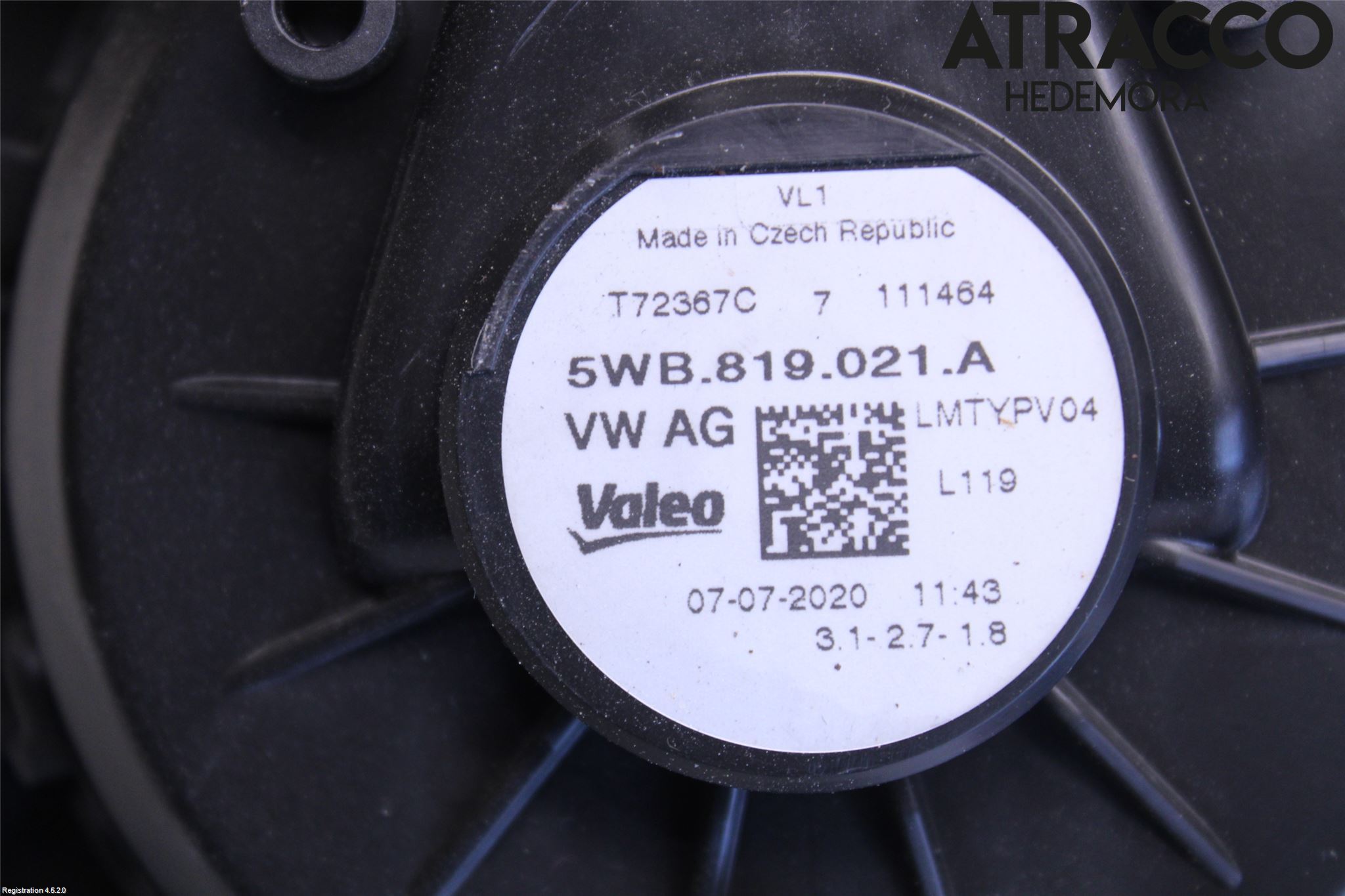 Volkswagen VW TIGUAN ALLSPACE 18- Varme Ac Varmeapparatvifte