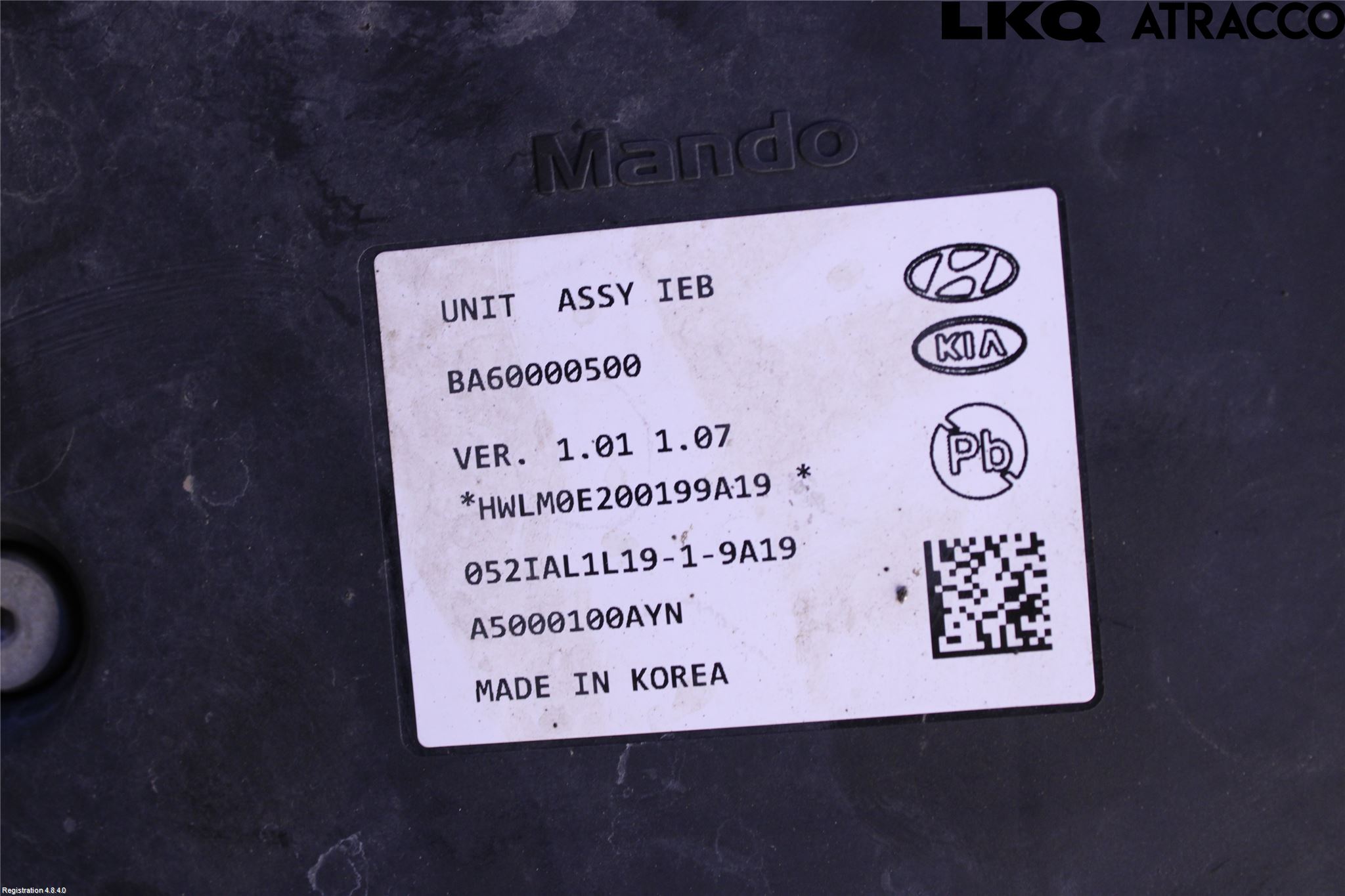 Kia NIRO (DE) 17-22 Brems Hovedsylinder