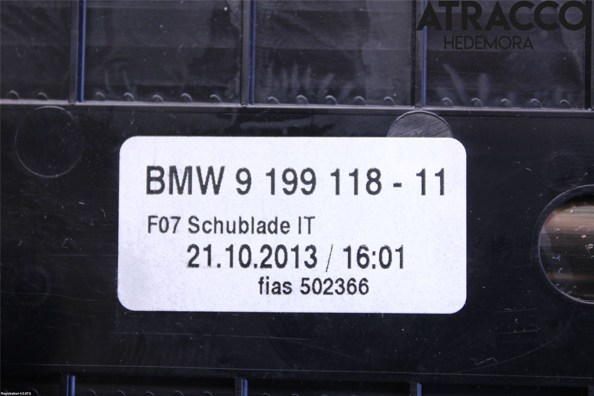 BMW 5 GT F07 09-17 Innr Oppbevaringsrom