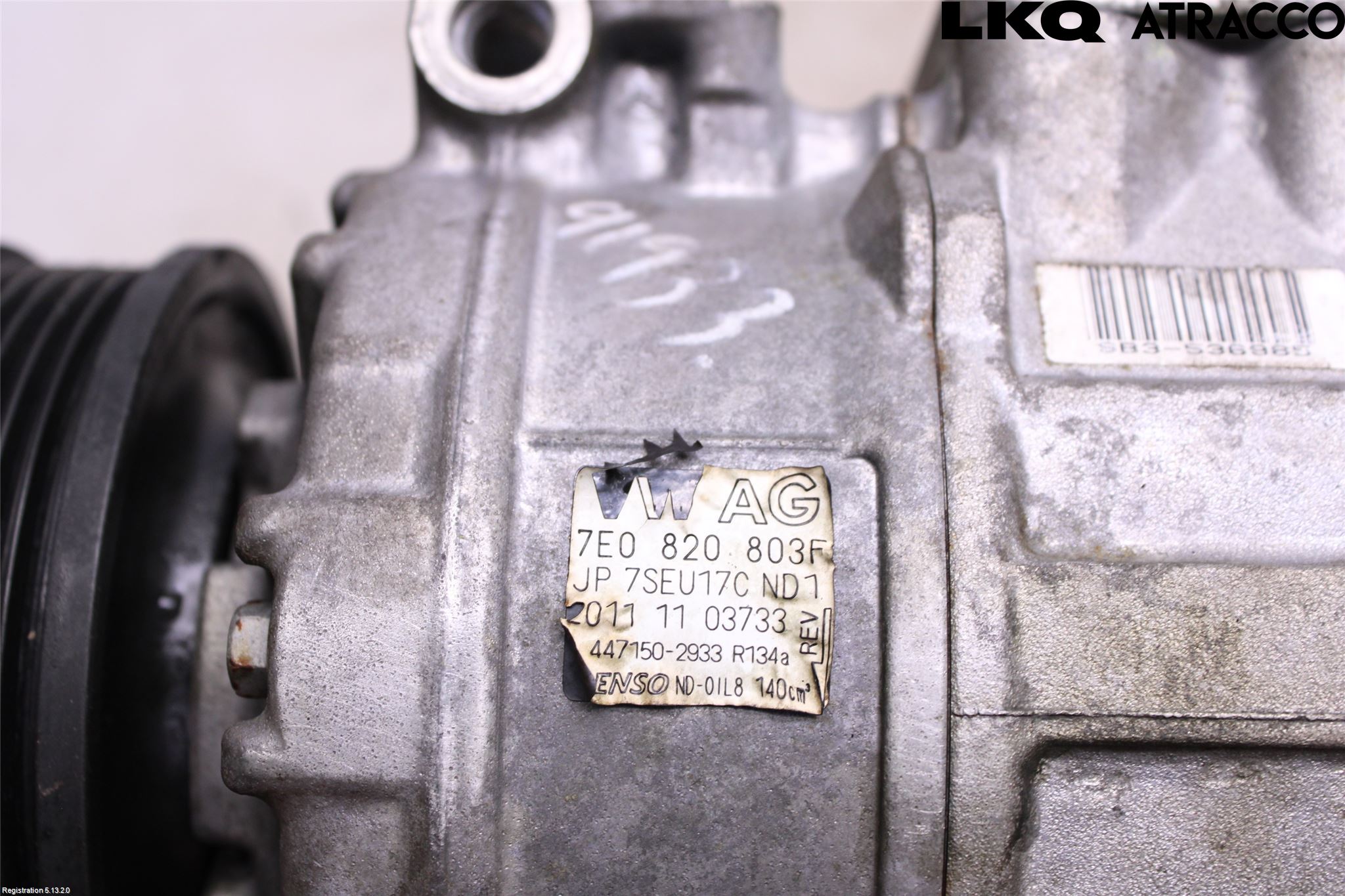 Volkswagen VW TRANSP/CARAVELLE (T5) 04-15 Varme Ac Kompressor
