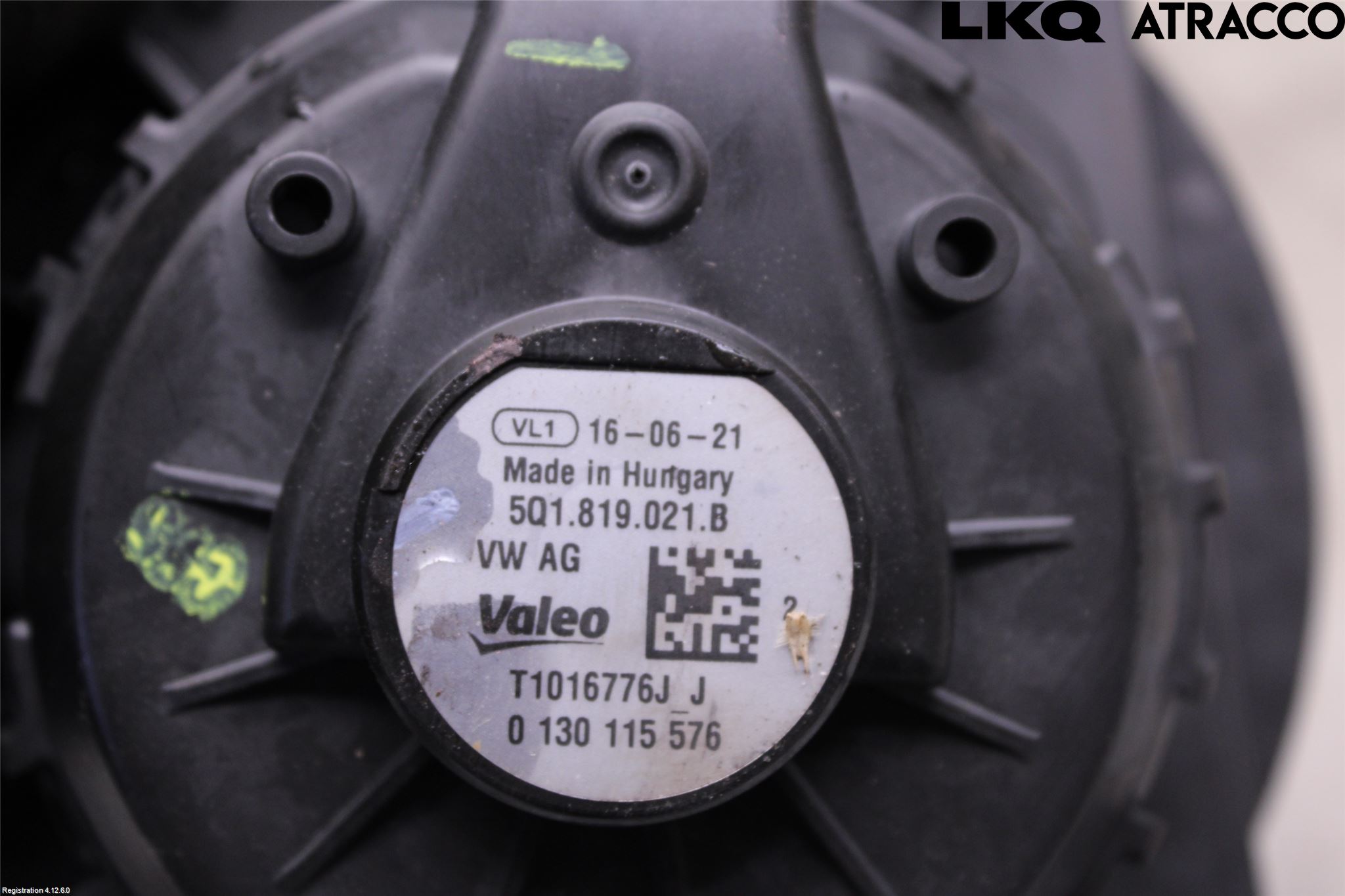 Volkswagen VW GOLF / E-GOLF VII 13-20 Varme Ac Varmeapparatvifte