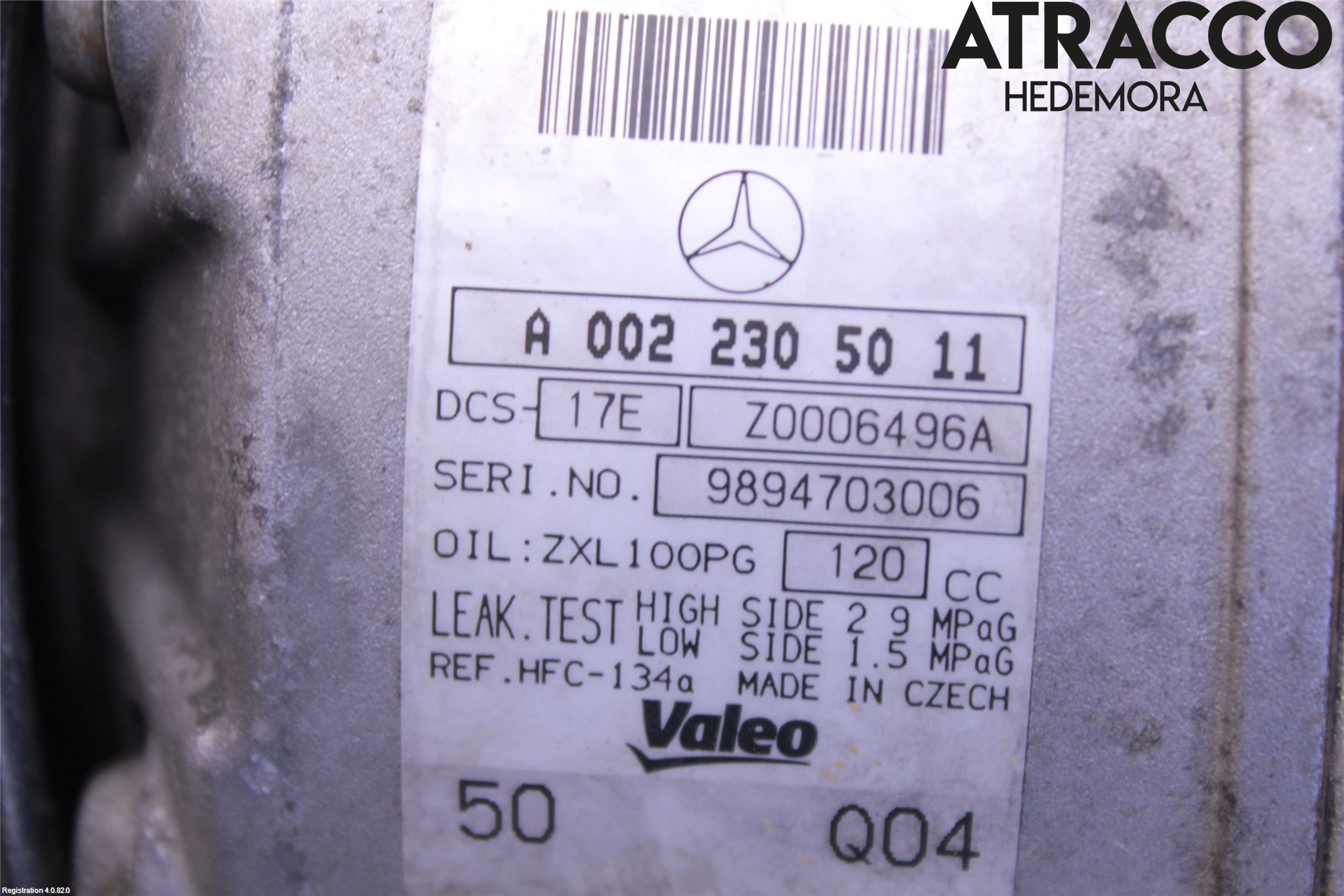 Mercedes-Benz MB GLK-KLASS (X204) 08-16 Varme Ac Kompressor
