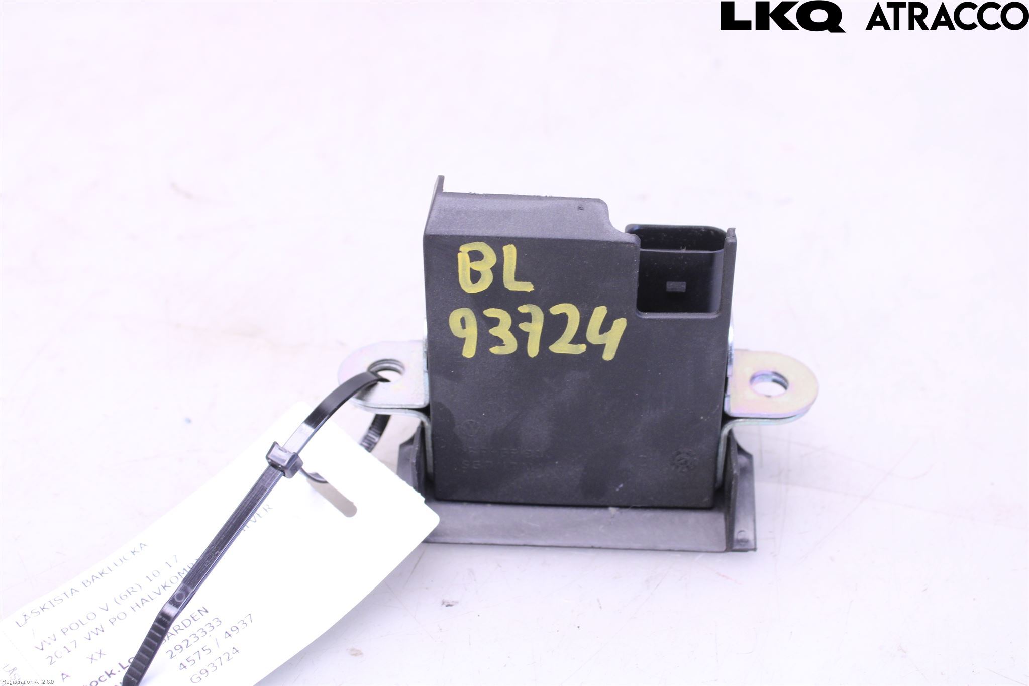 Volkswagen VW POLO 10-17 Bakluke-Lokk Låsekasse