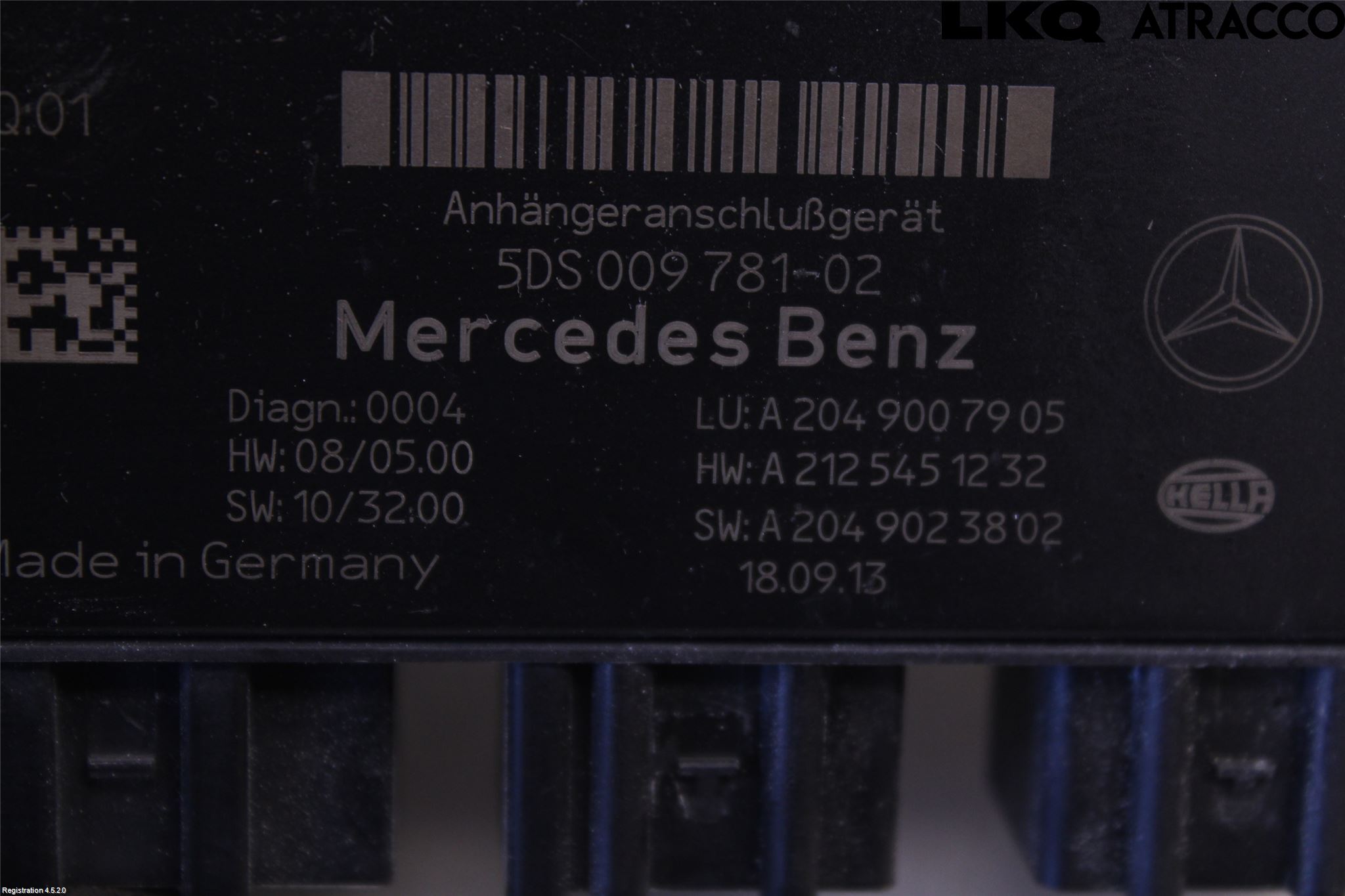 Mercedes-Benz MB E-KLASS (W212) 09-16 Styreenhet Tilhengerfeste