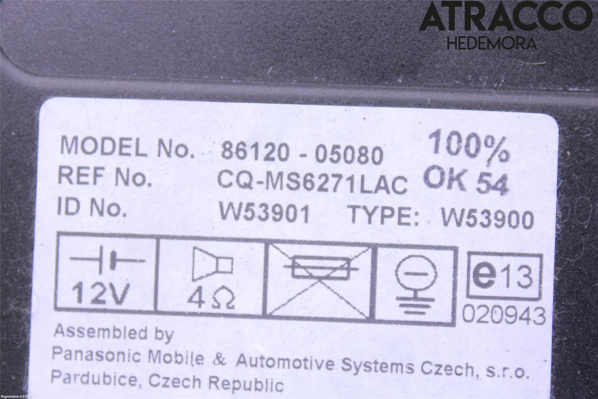 Toyota AVENSIS 03-06 Stereo Radio Med Cd