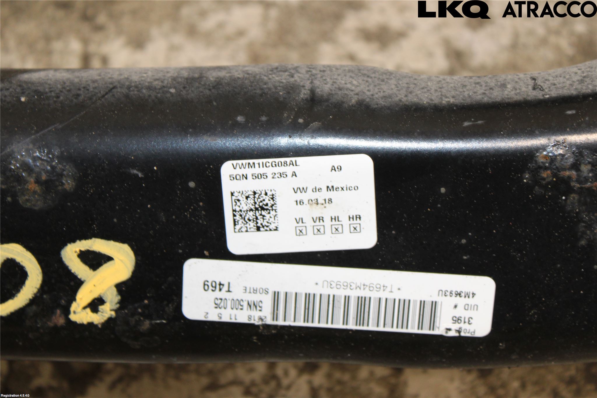 Volkswagen VW TIGUAN 16-24 Bakaksel Feste Travers-Ramme