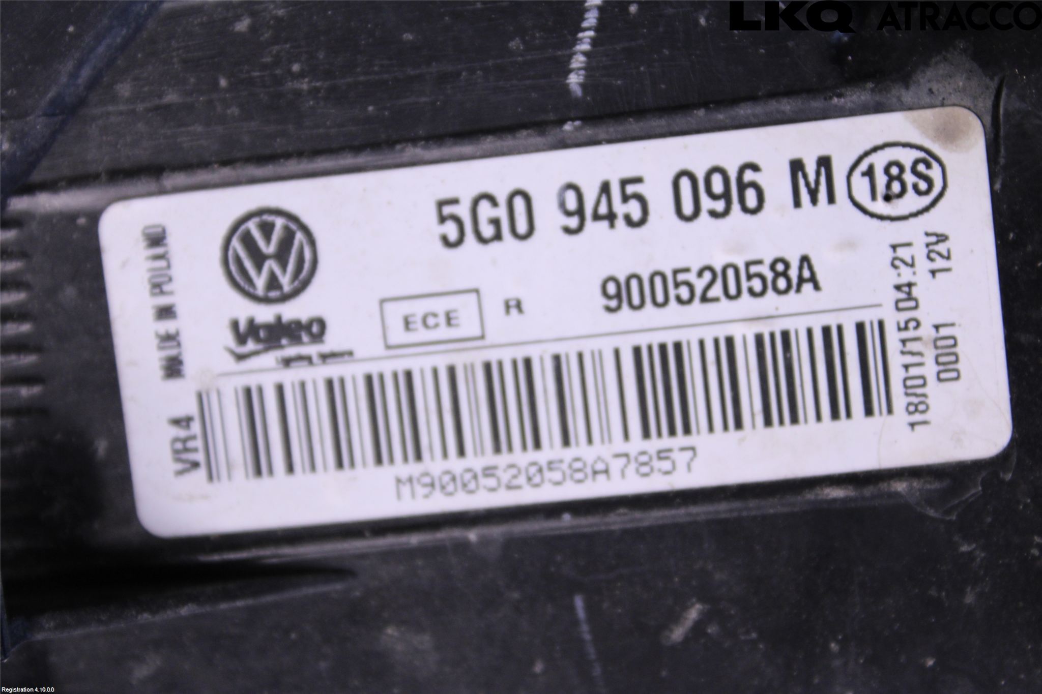 Volkswagen VW GOLF / E-GOLF VII 13-20 Baklykt Høyre
