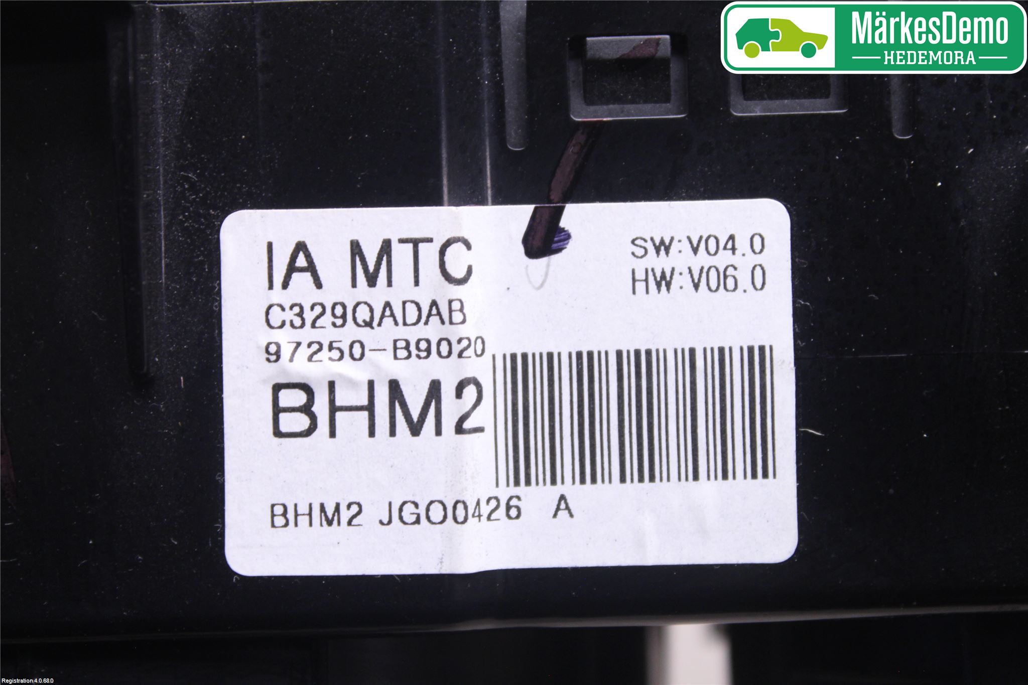 Hyundai i10 BA 14-16 Varme Ac Betjening-Display