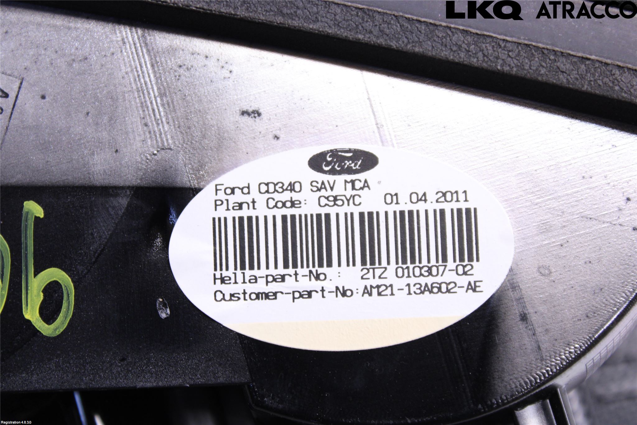 Ford S-MAX 06-15 Baklykt Høyre  På Luke(Indre)