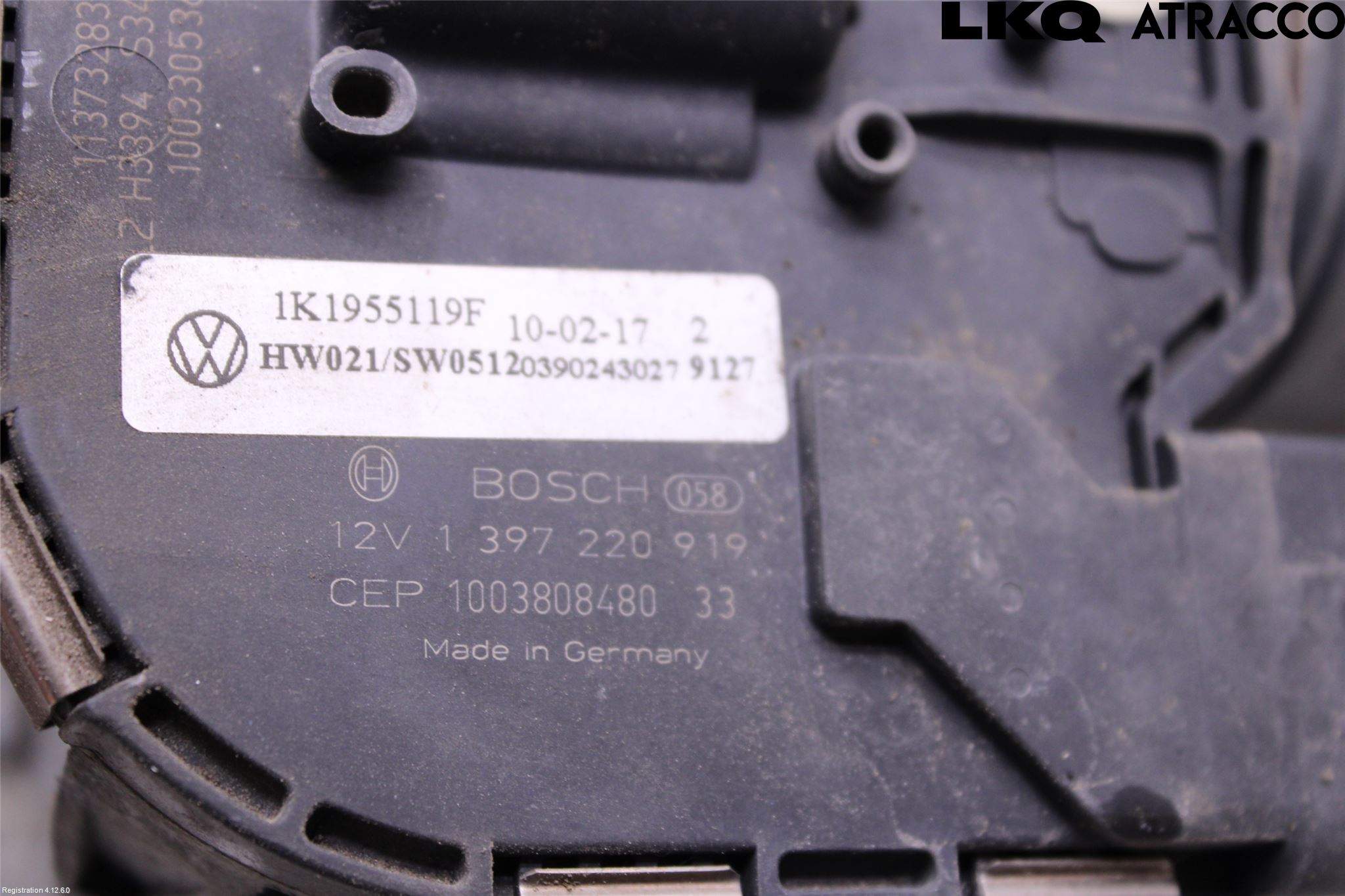 Volkswagen VW GOLF VI 09-13 Viskermotor Frontrute