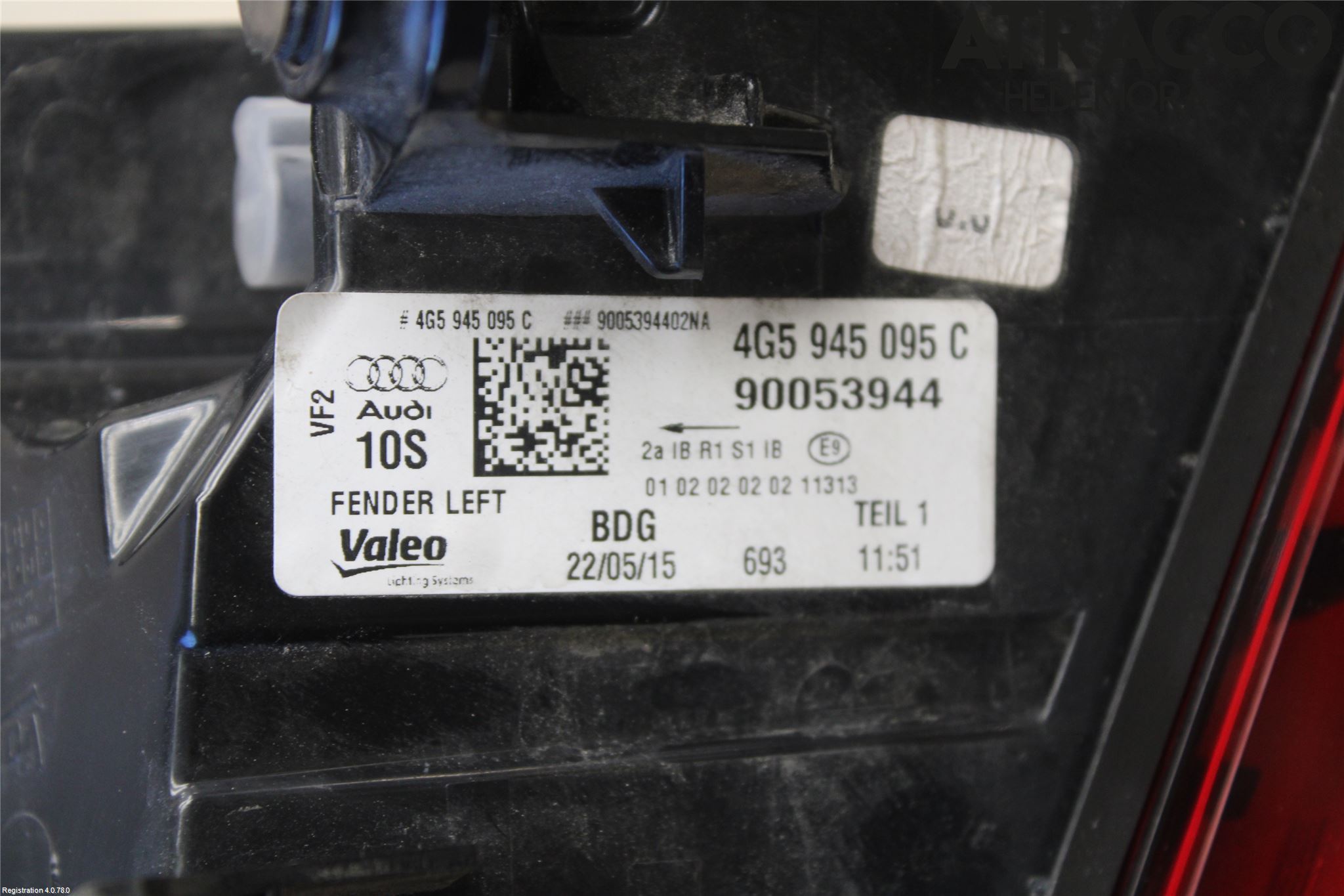 Audi A6/S6 4G 11-18 Baklykt Venstre