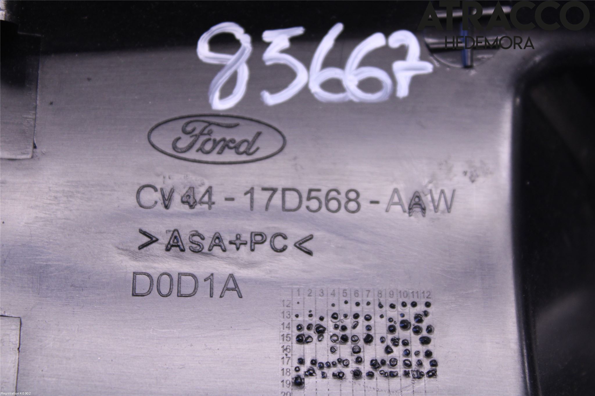 Ford KUGA 17-19 Innvendig Takbrakett