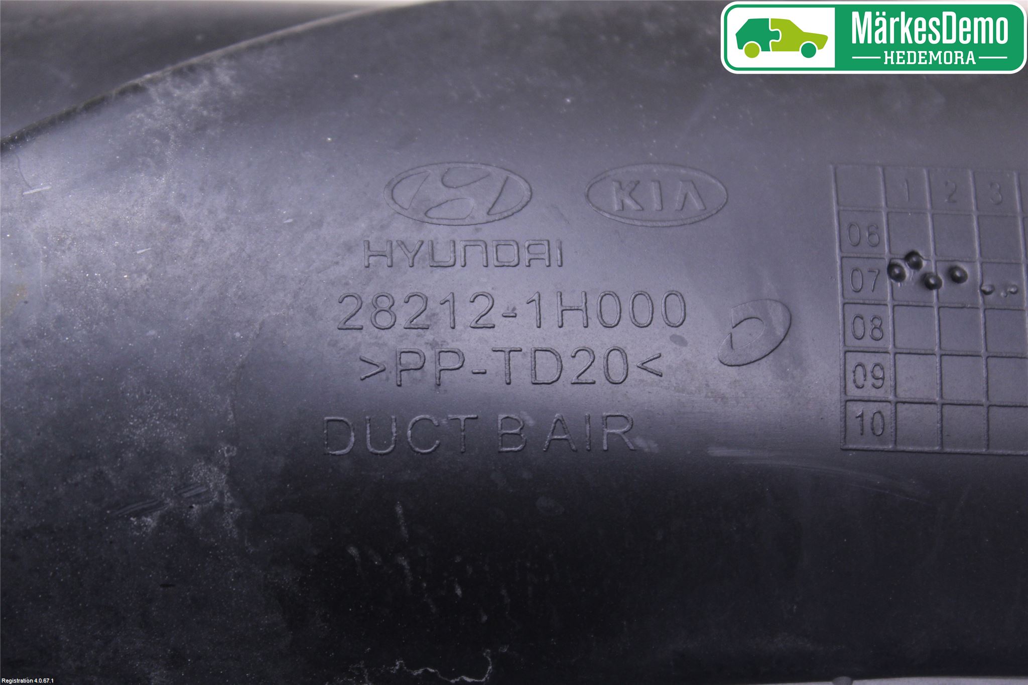 Kia CEED 06-12 Forg-Belg-Rør Mot Luftr