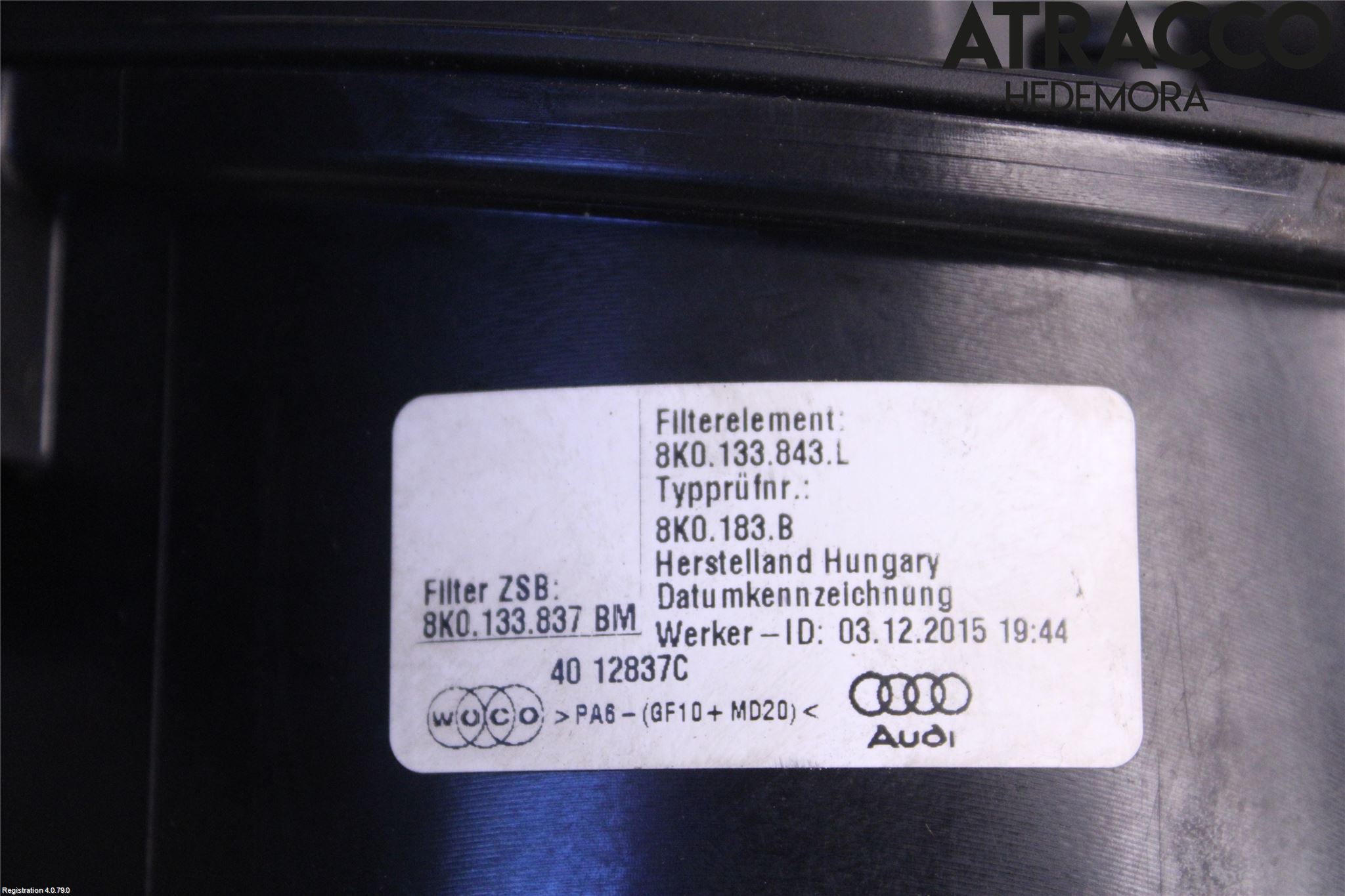 Audi A4 ALLROAD 09-16 Luftfilter Boks