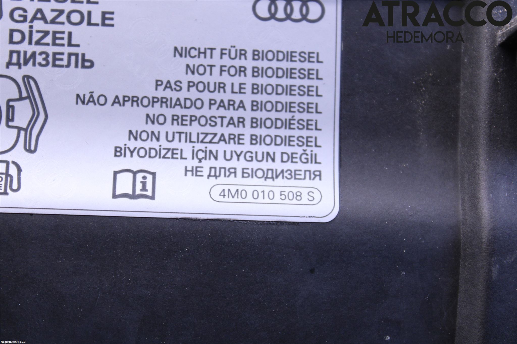 Audi A4/S4 B9 16-19 Drivstoff Tankluke