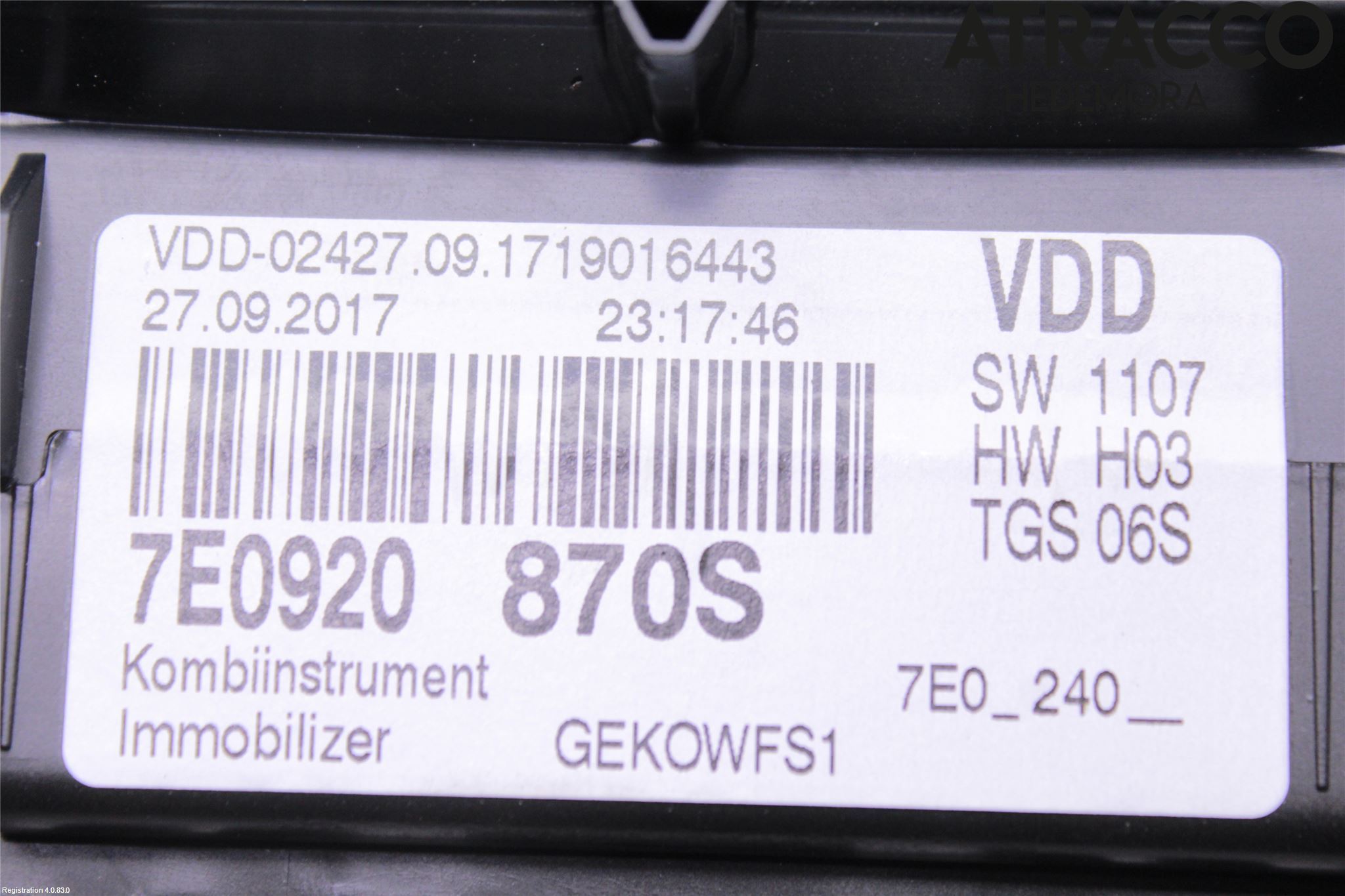 Volkswagen VW TRANSP/CARAVELLE (T6) 16-22 Instr Kombinert