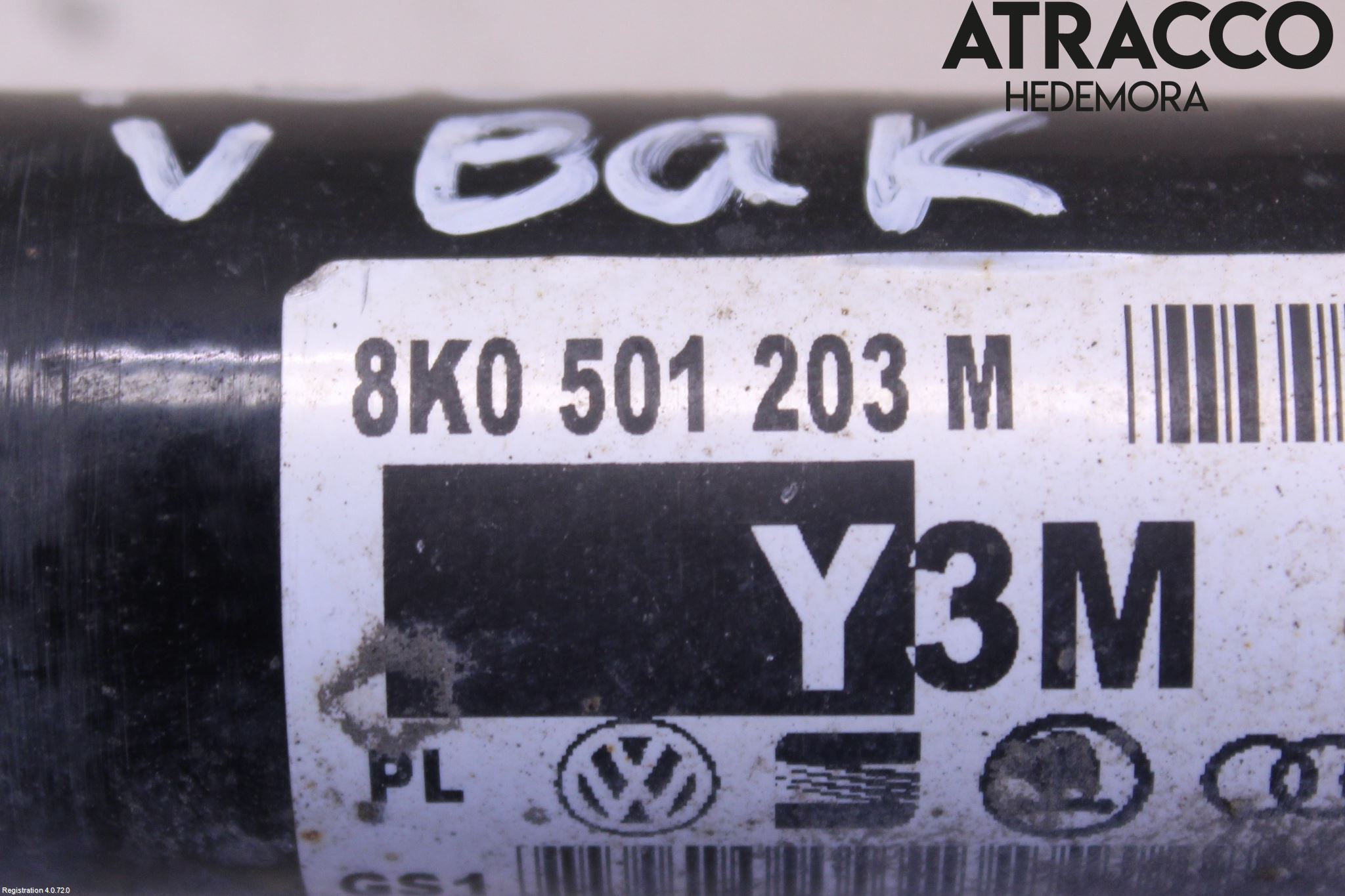 Audi A4 12-15 Drivaksel Bak Kompl Venstre