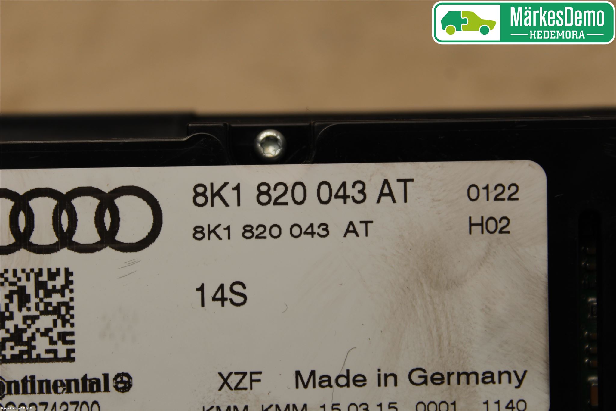 Audi A4 ALLROAD 09-16 Varme Ac Betjening-Display