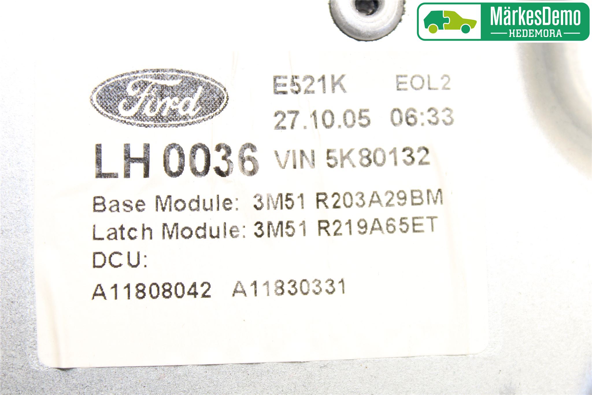 Ford FOCUS C-MAX I 03-06 Vindusheis El Komp