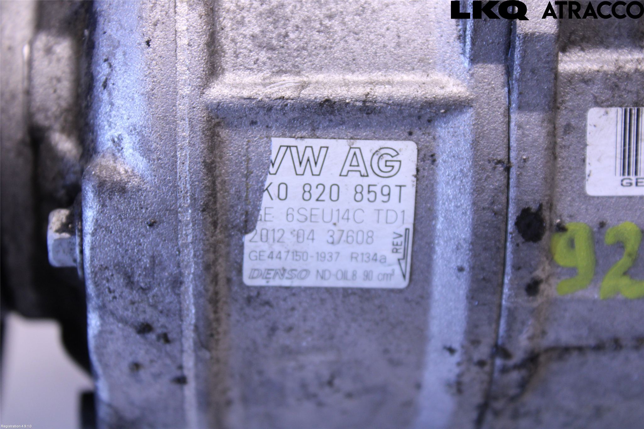 Volkswagen VW PASSAT 11-14 Varme Ac Kompressor