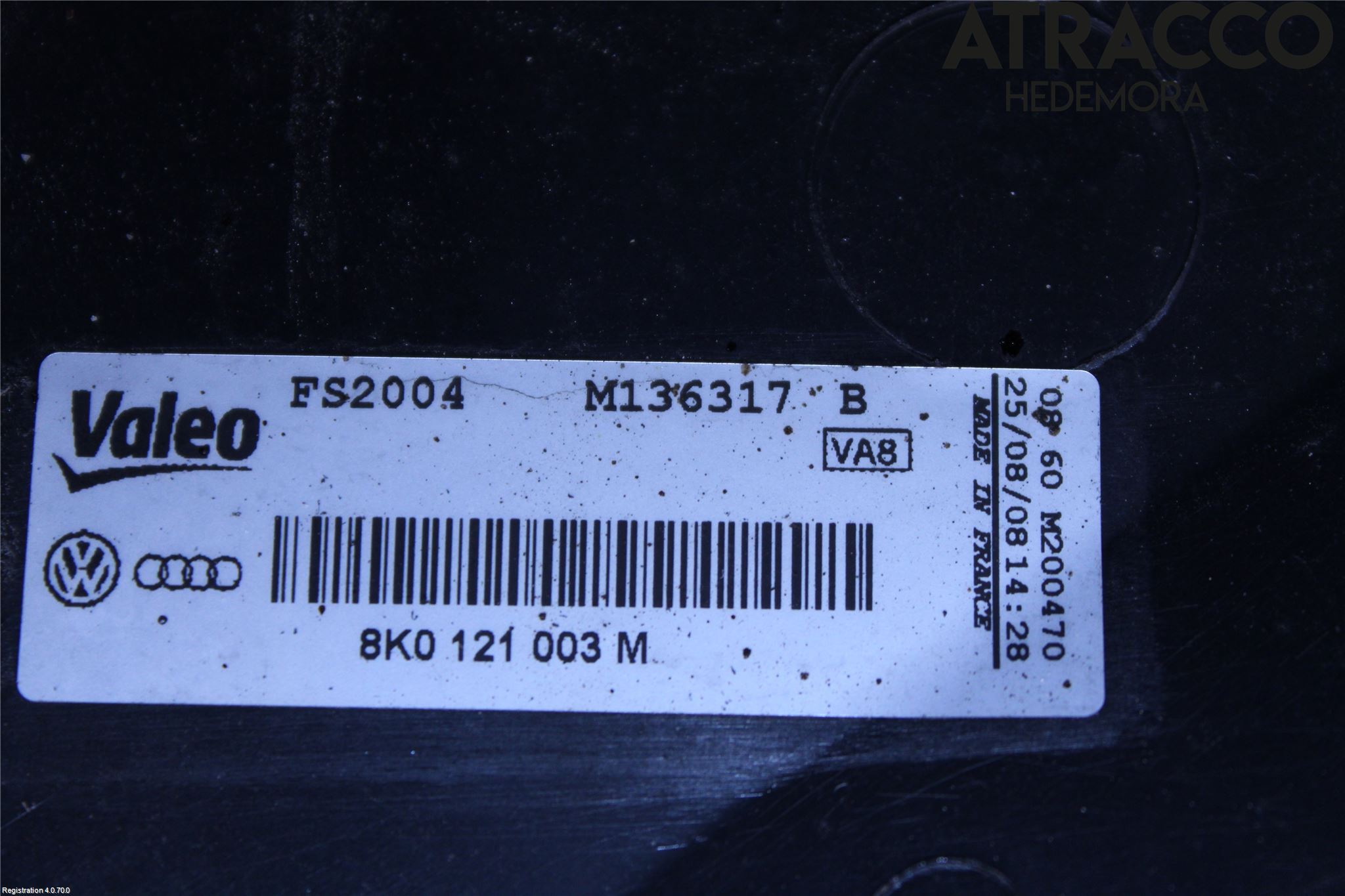 Audi A4/S4 08-11 Kjølevifte Elektrisk