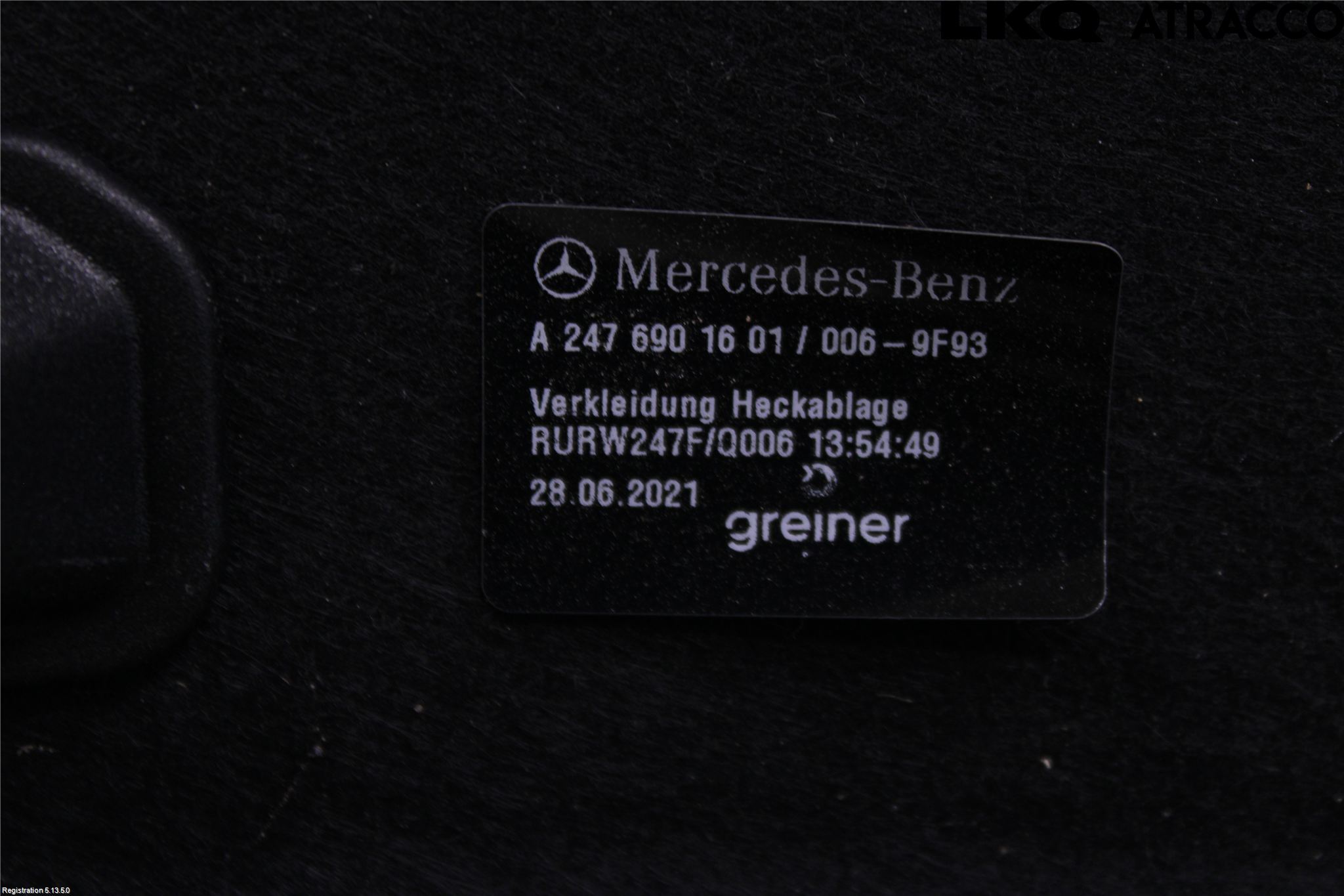 Mercedes-Benz MB B-KLASS (W247) 19- Innr Hattehylle