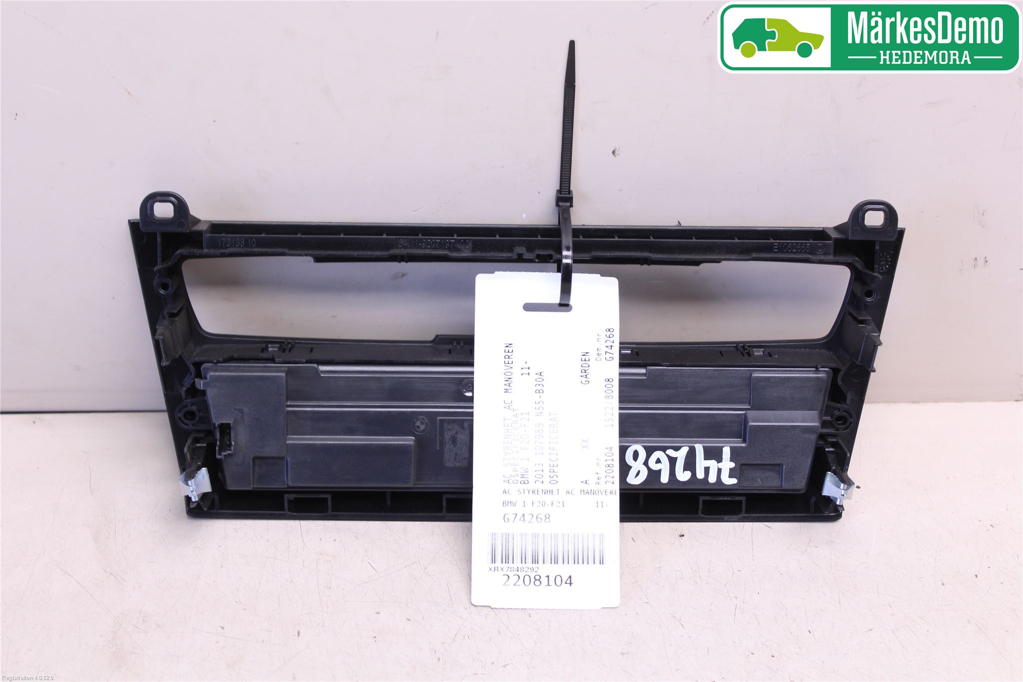 BMW 1 F20/F21 11-19 Varme Ac Betjening-Display