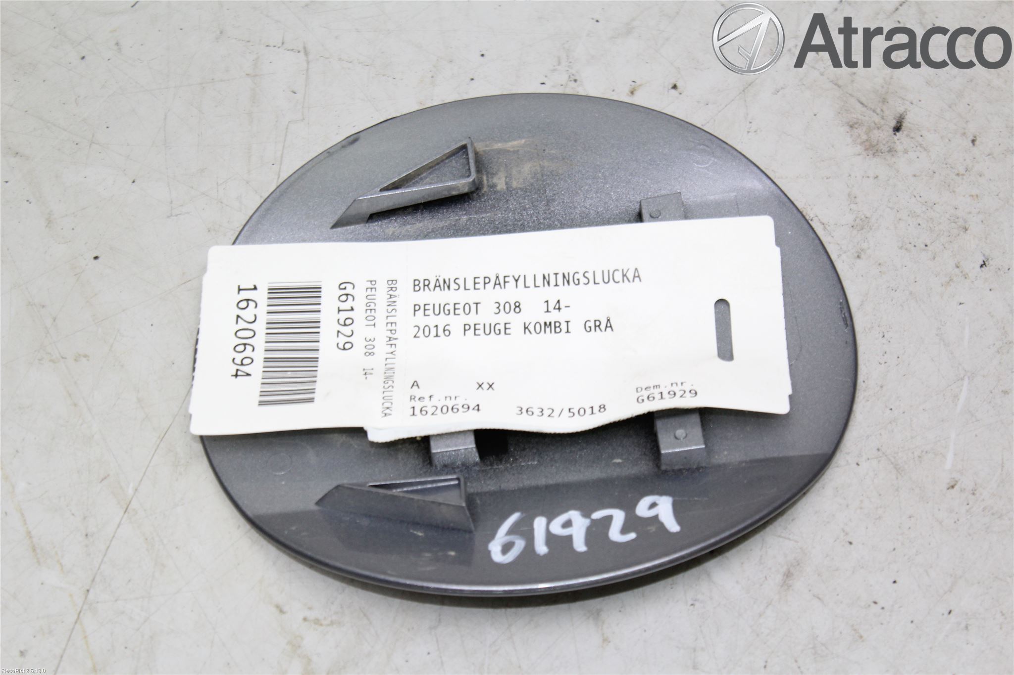 Peugeot 308 14-21 Drivstoff Tankluke