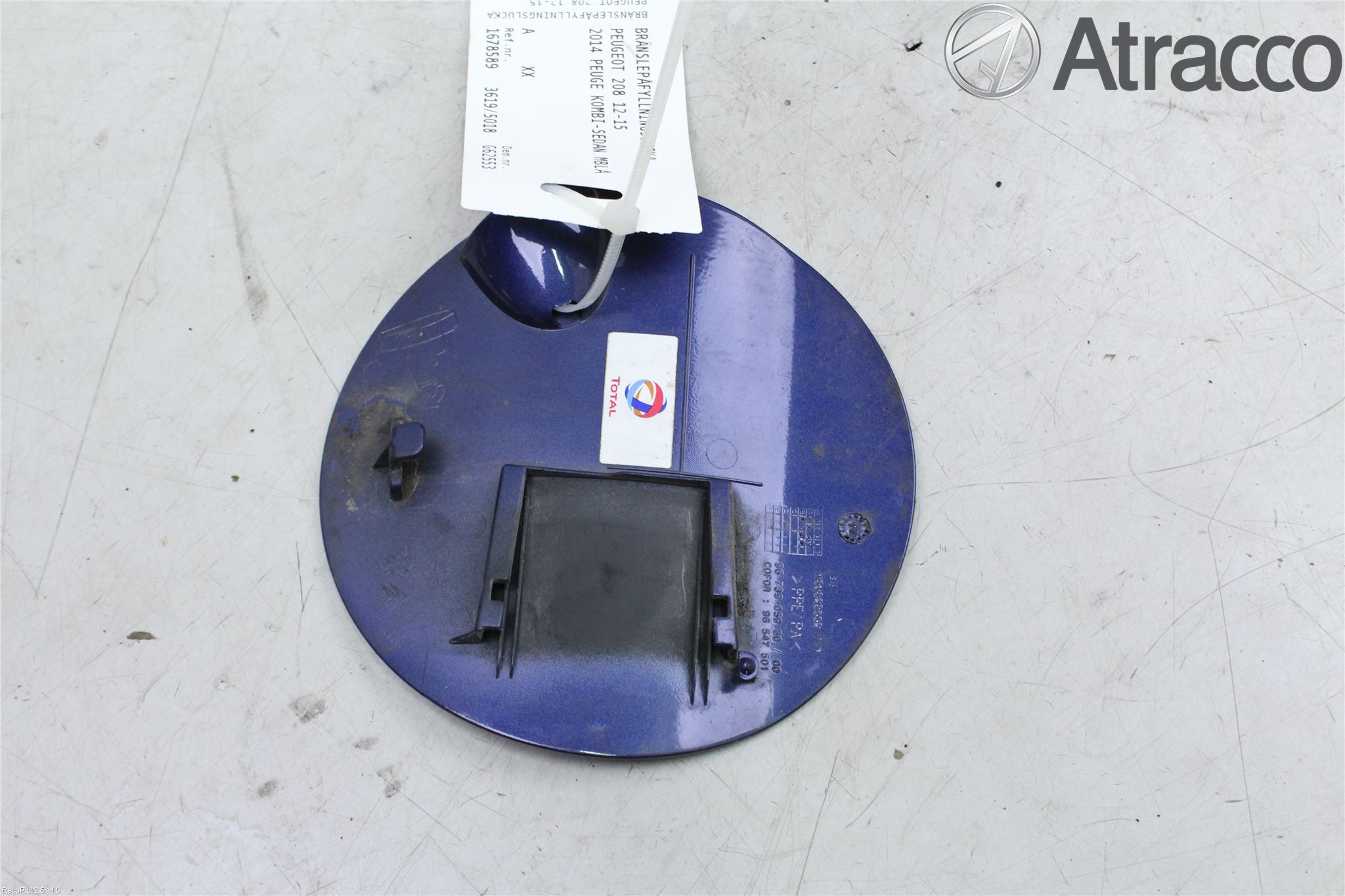 Peugeot 208 12-15 Drivstoff Tankluke