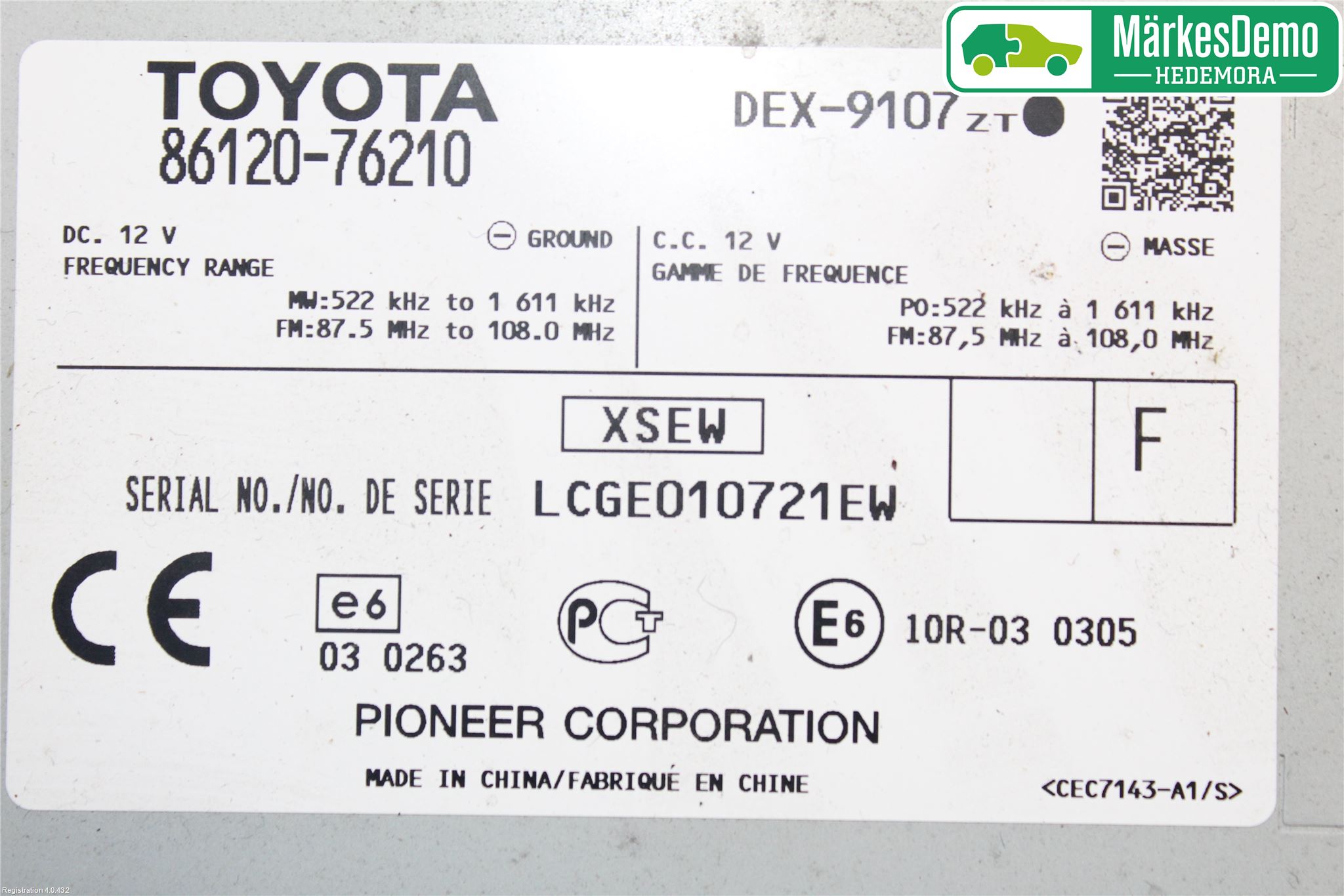 Lexus CT 200h Stereo Forsterker