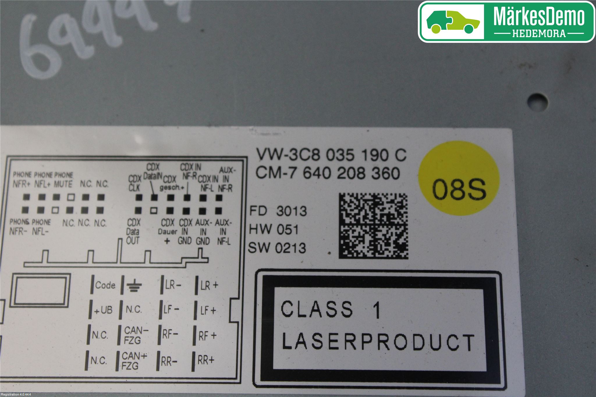 Volkswagen VW PASSAT 11-14 Stereo Radio Med Cd