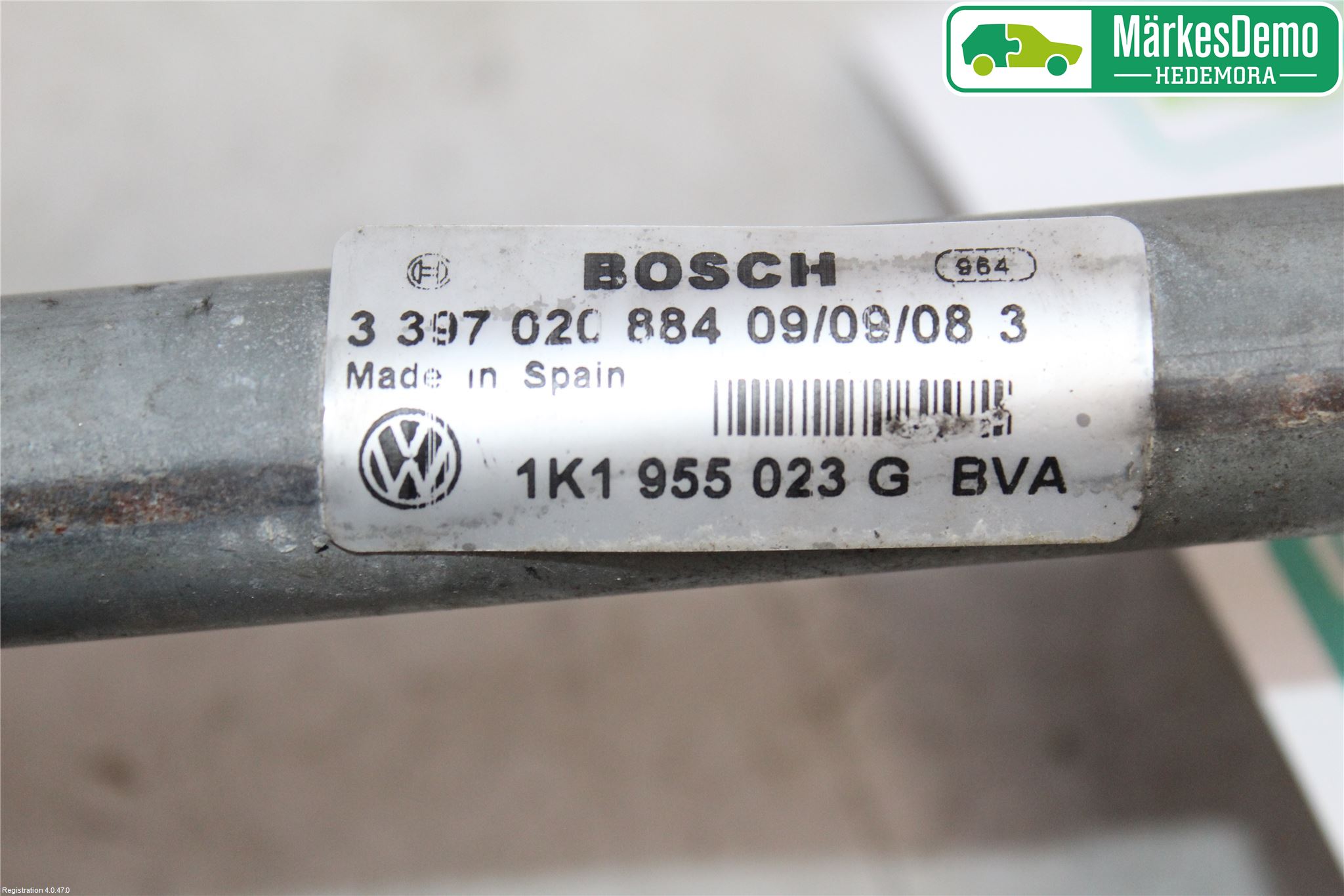 Volkswagen VW GOLF VI 09-13 Viskeroverføring Frontrute