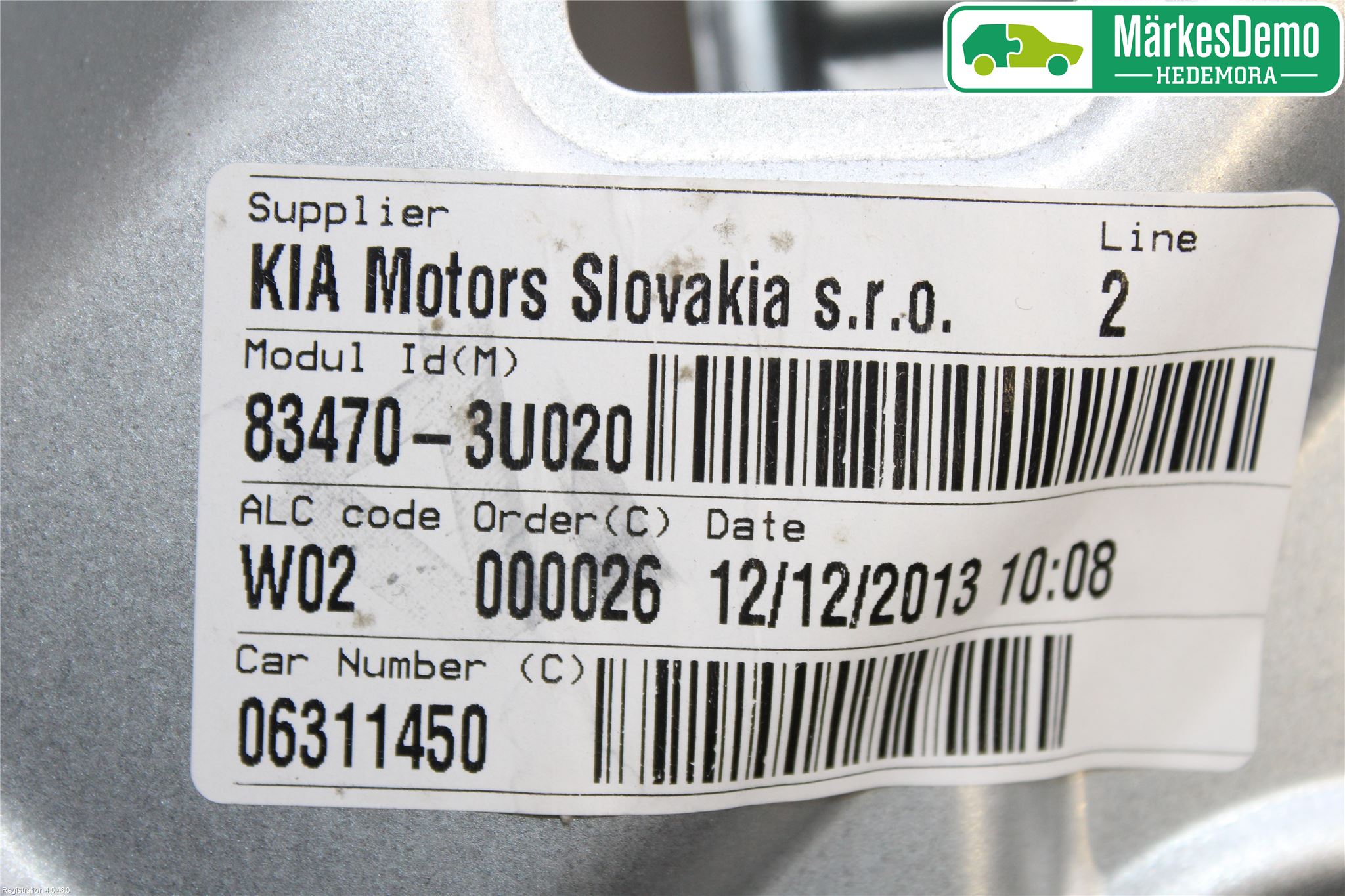 Kia SPORTAGE (SL) 11-15 Vindusheis El Komp