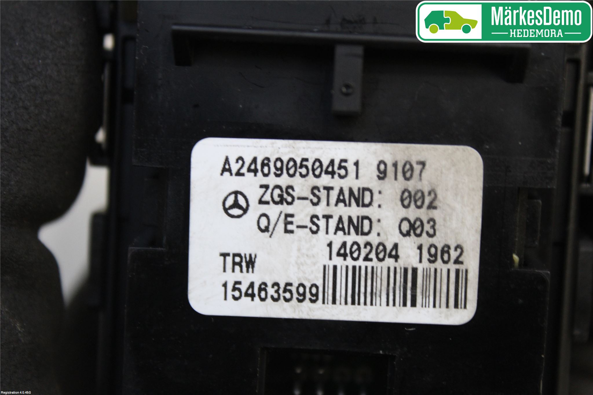 Mercedes-Benz MB A-KLASS (W176) 13-18 Bryter Parkeringsbrems