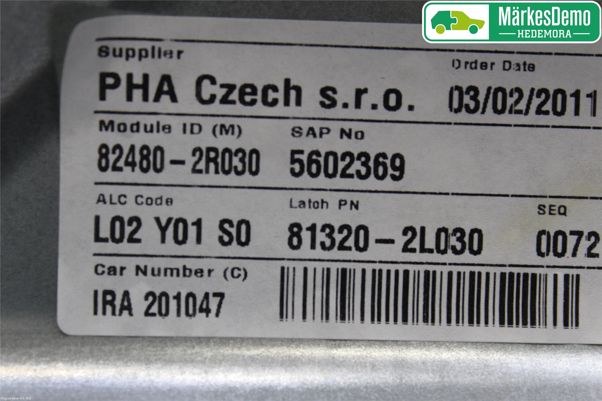 Hyundai i30 FD 07-12 Vindusheis El Komp