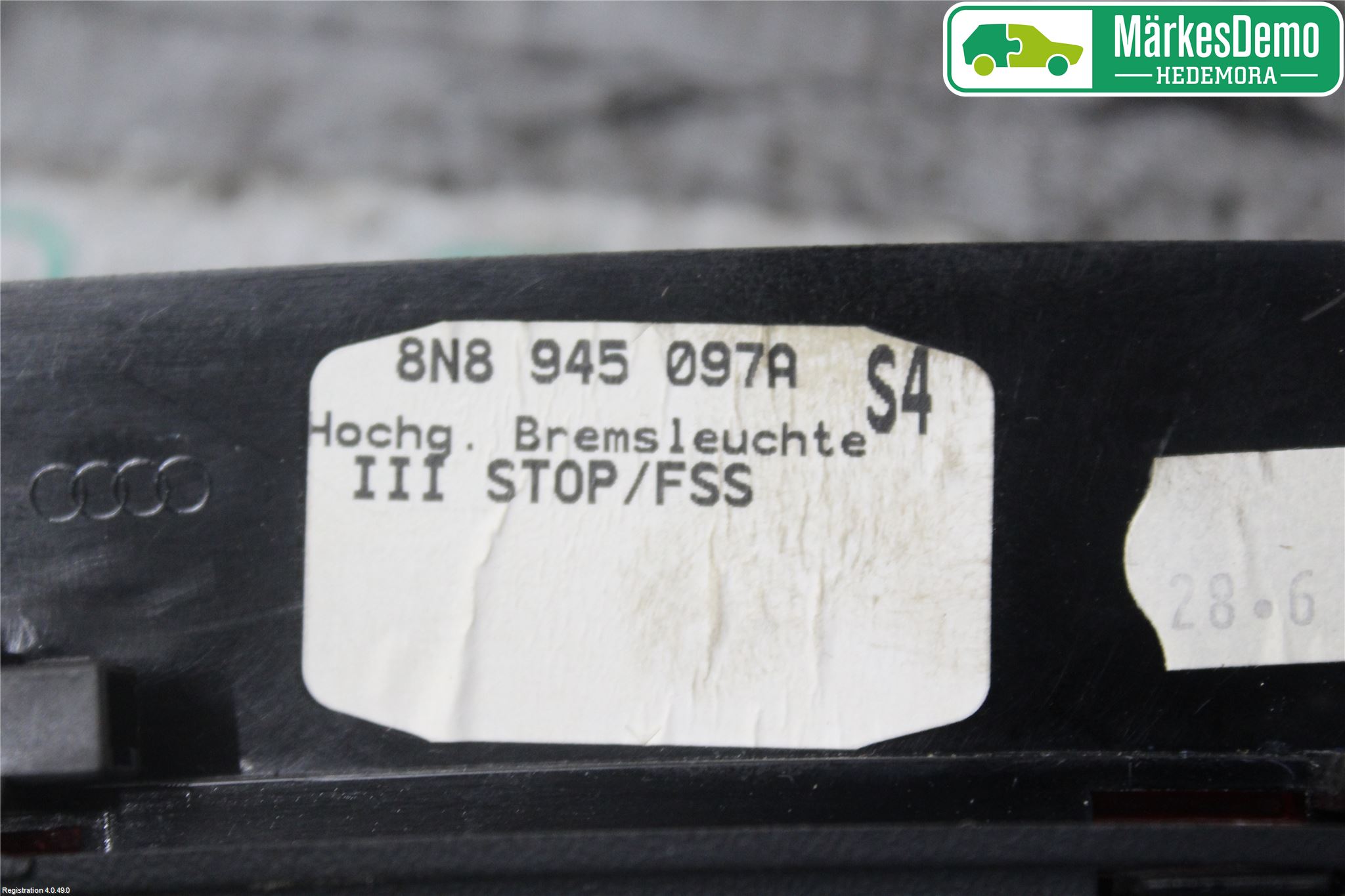 Audi TT 99-06 Bremselys Bakrute