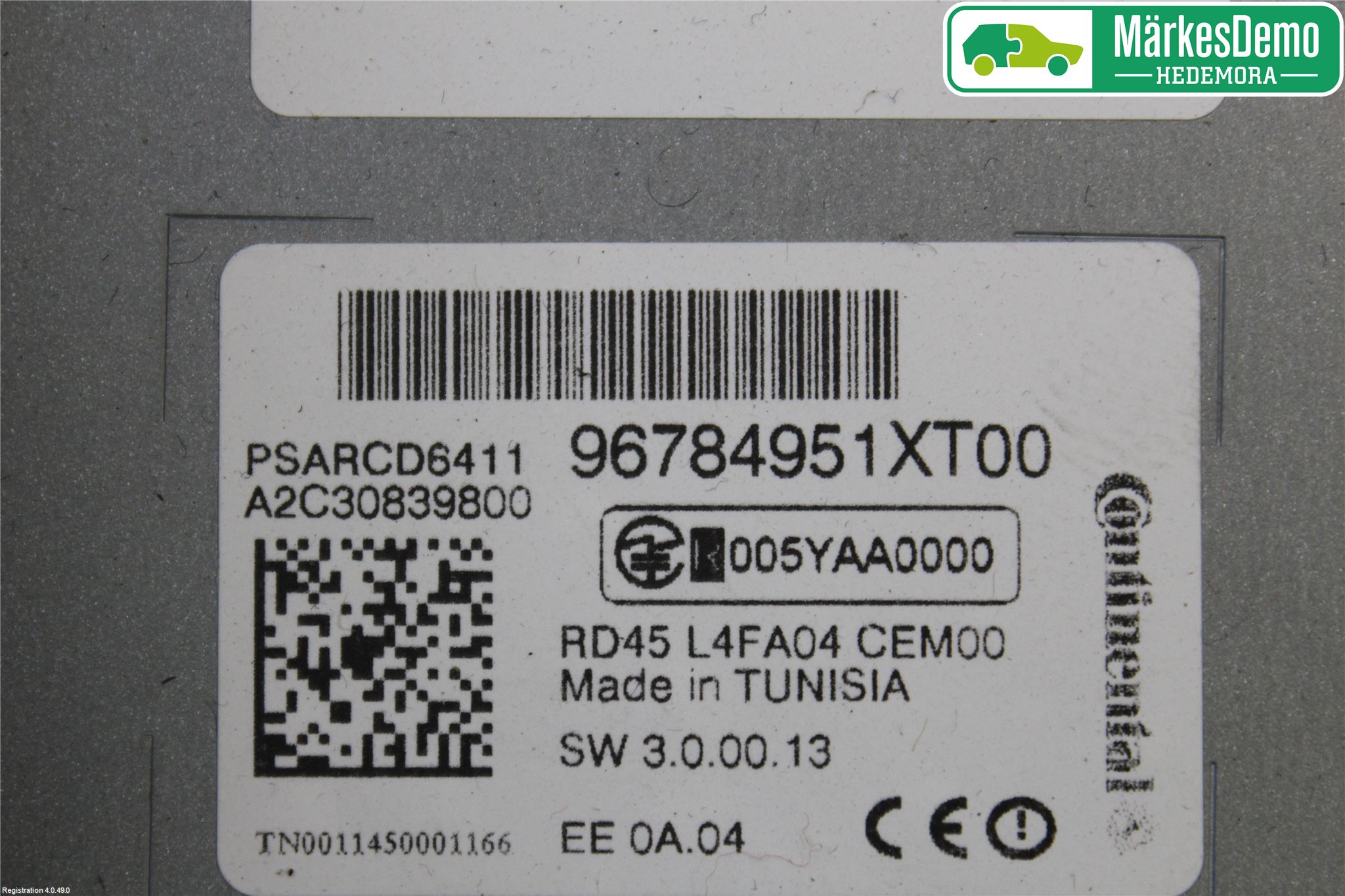 Peugeot 3008 09-16 Stereo Radio Med Cd