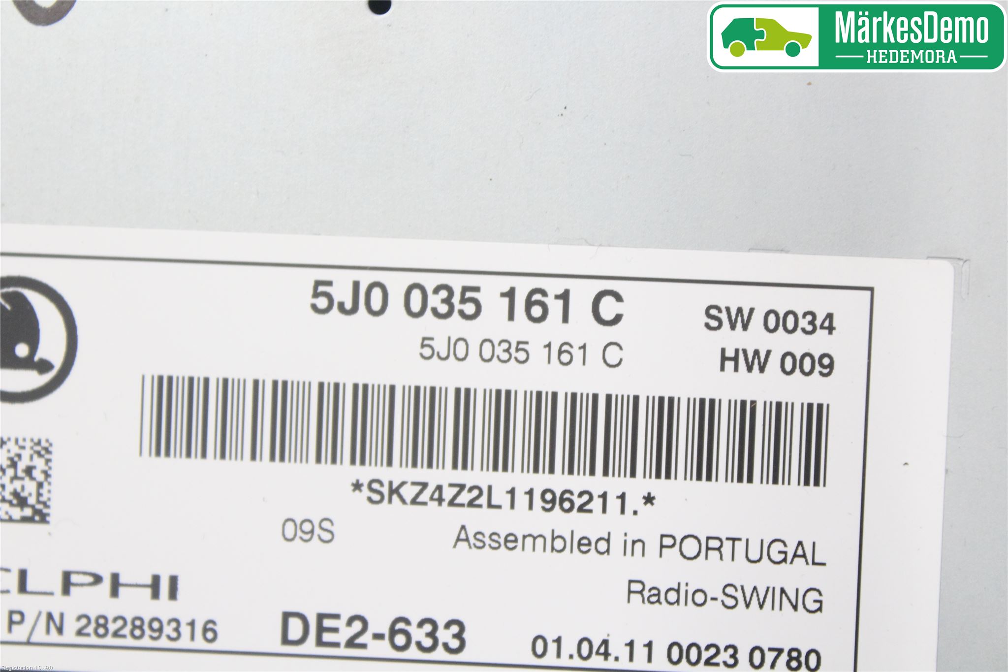Skoda FABIA 07-14 Stereo Radio Med Cd