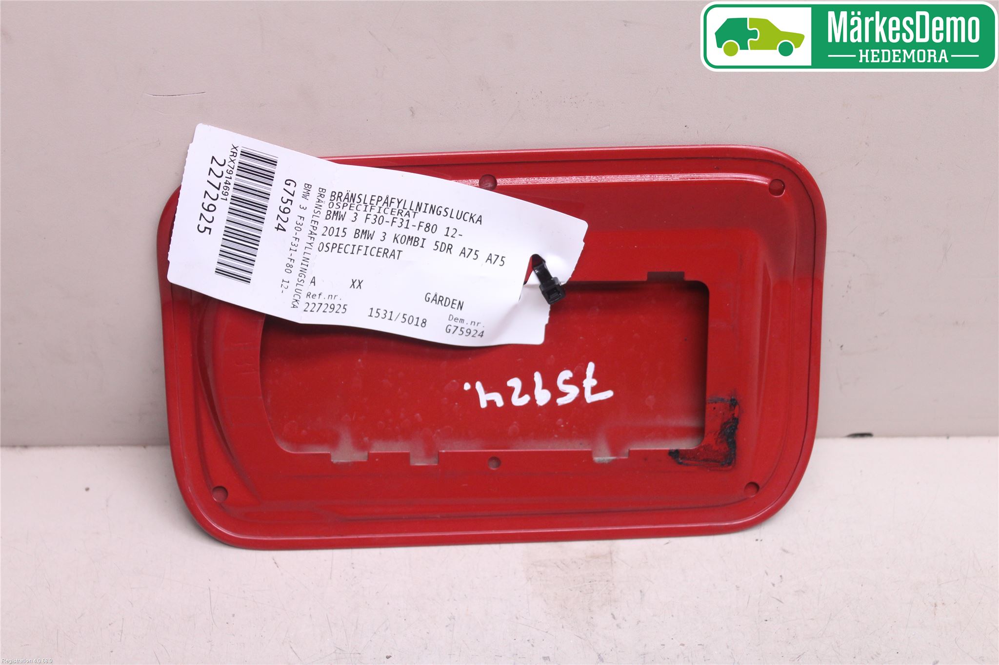 BMW 3 F30/F31/F80 12-19 Drivstoff Tankluke