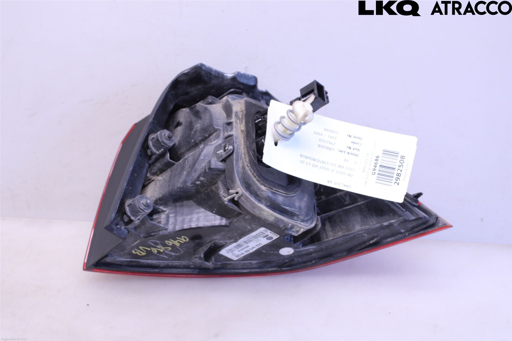 Volkswagen VW GOLF / E-GOLF VII 13-20 Baklykt Venstre