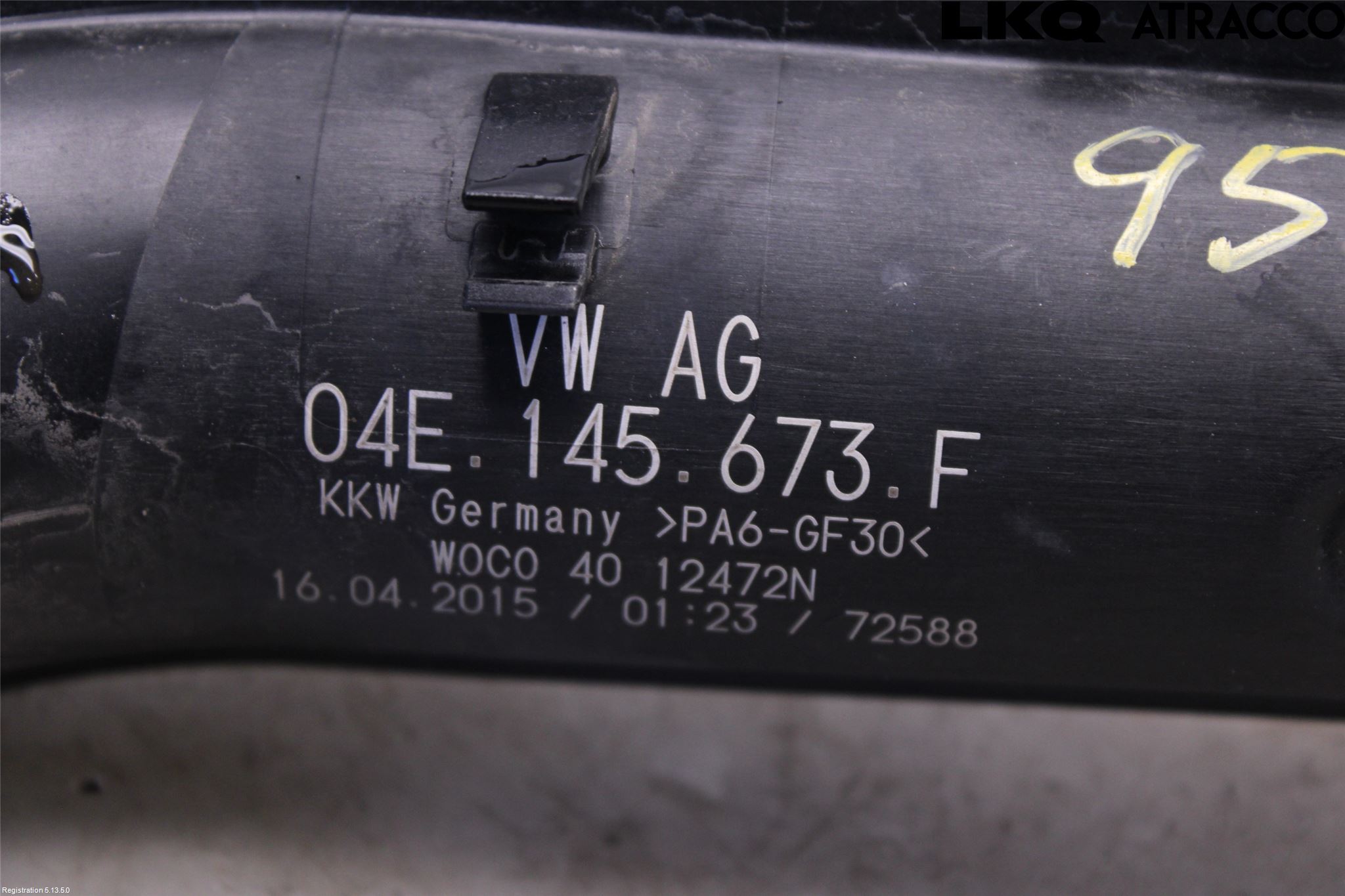 Volkswagen VW GOLF / E-GOLF VII 13-20 Inns Gummibelg - Slange