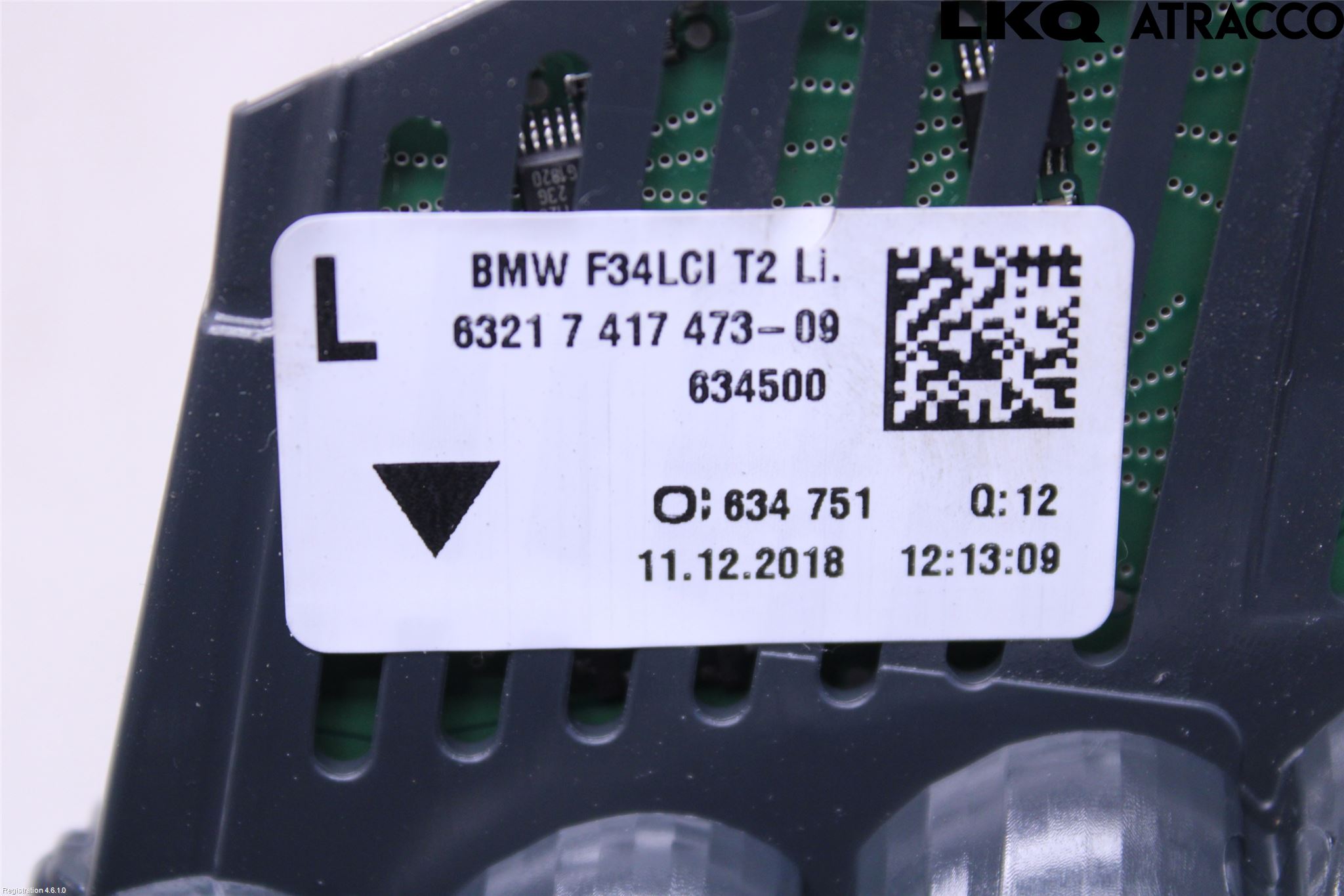 BMW 3 GT F34 13-19 Baklykt Venstre  På Luke(Indre