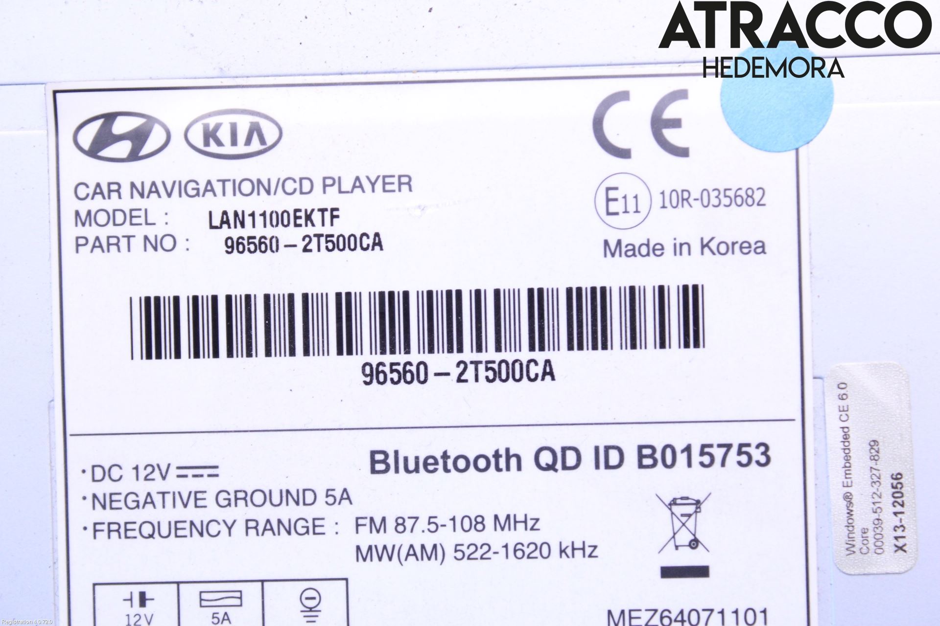 Kia OPTIMA 00-15 Stereo Radio Med Cd