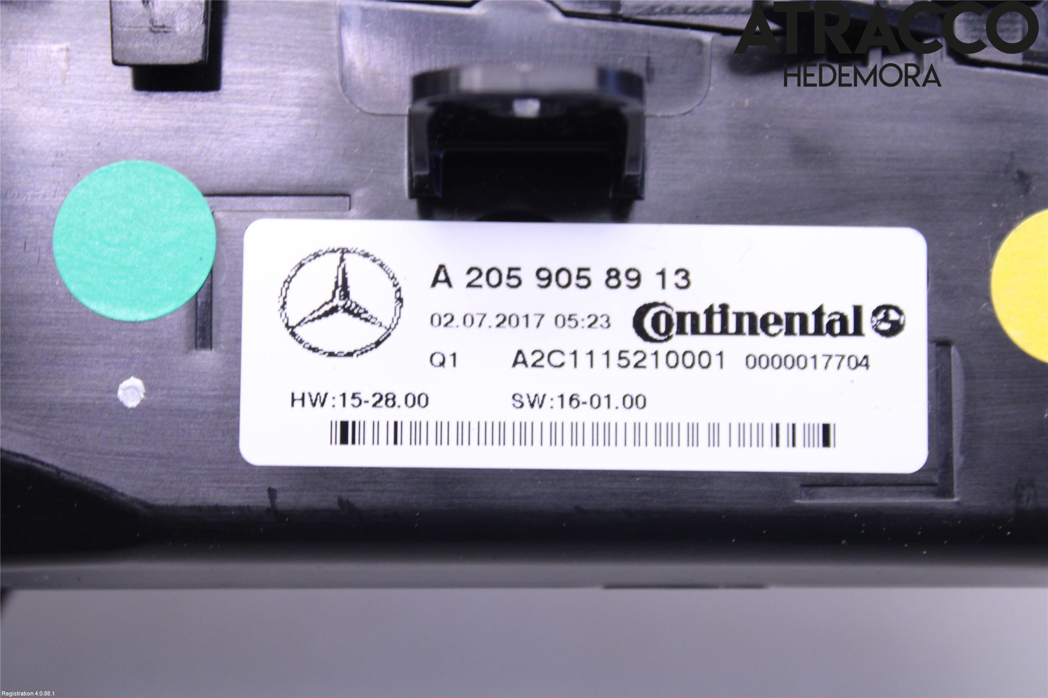 Mercedes-Benz MB C-KLASS (W205) 14-21 Varme Ac Betjening-Display