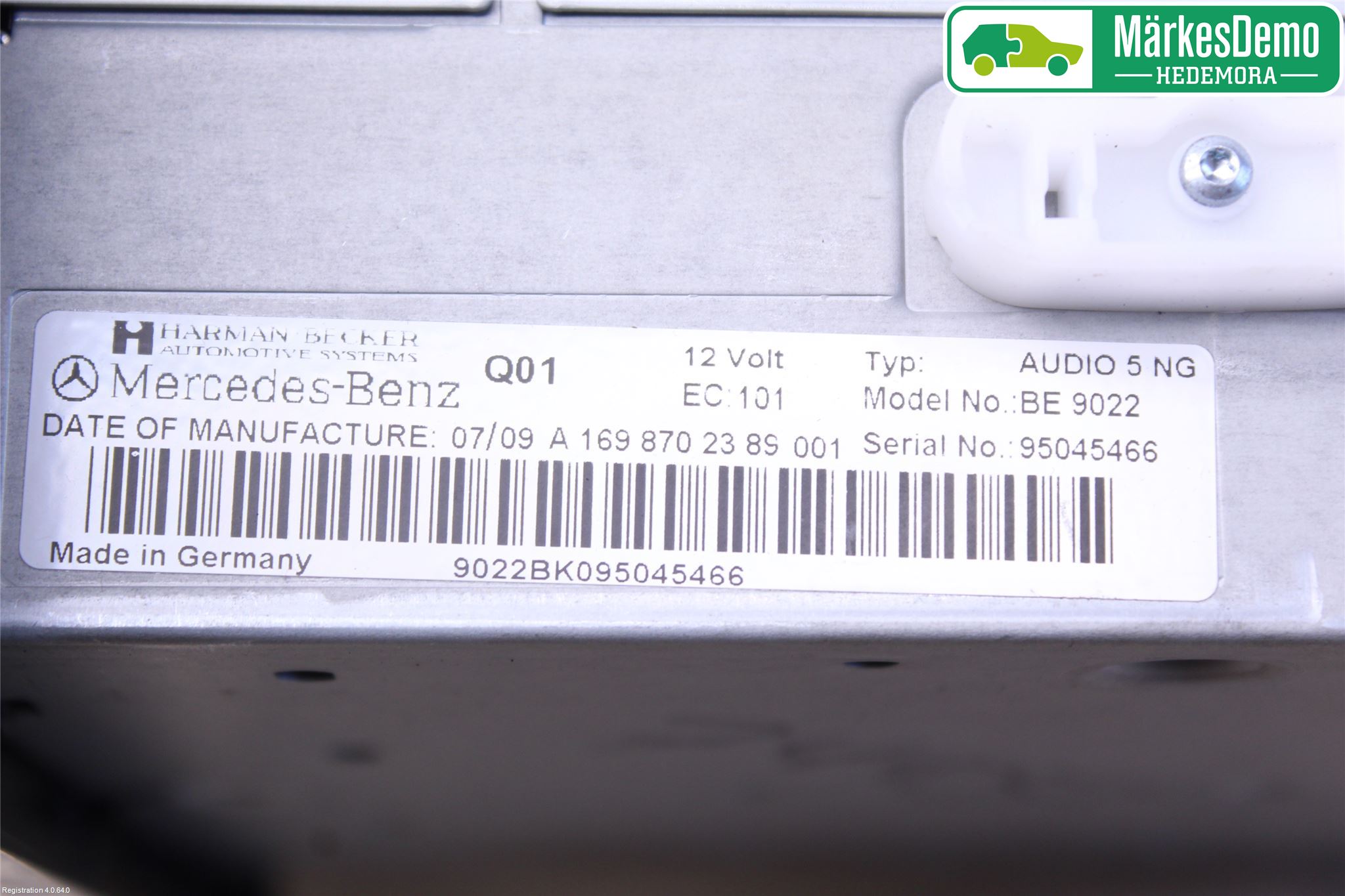 Mercedes-Benz MB B-KLASS (W245) 05-12 Stereo Radio Med Cd
