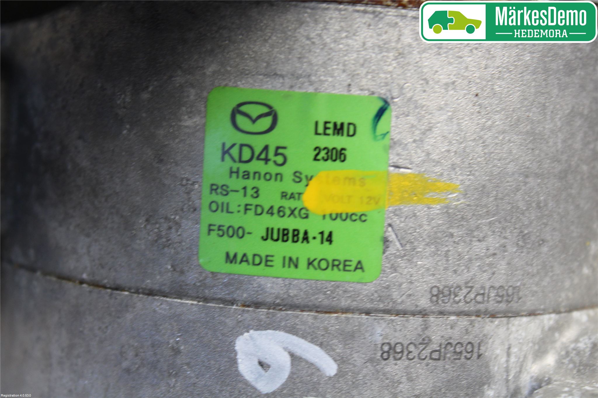 Mazda 3 III 14-19 Varme Ac Kompressor