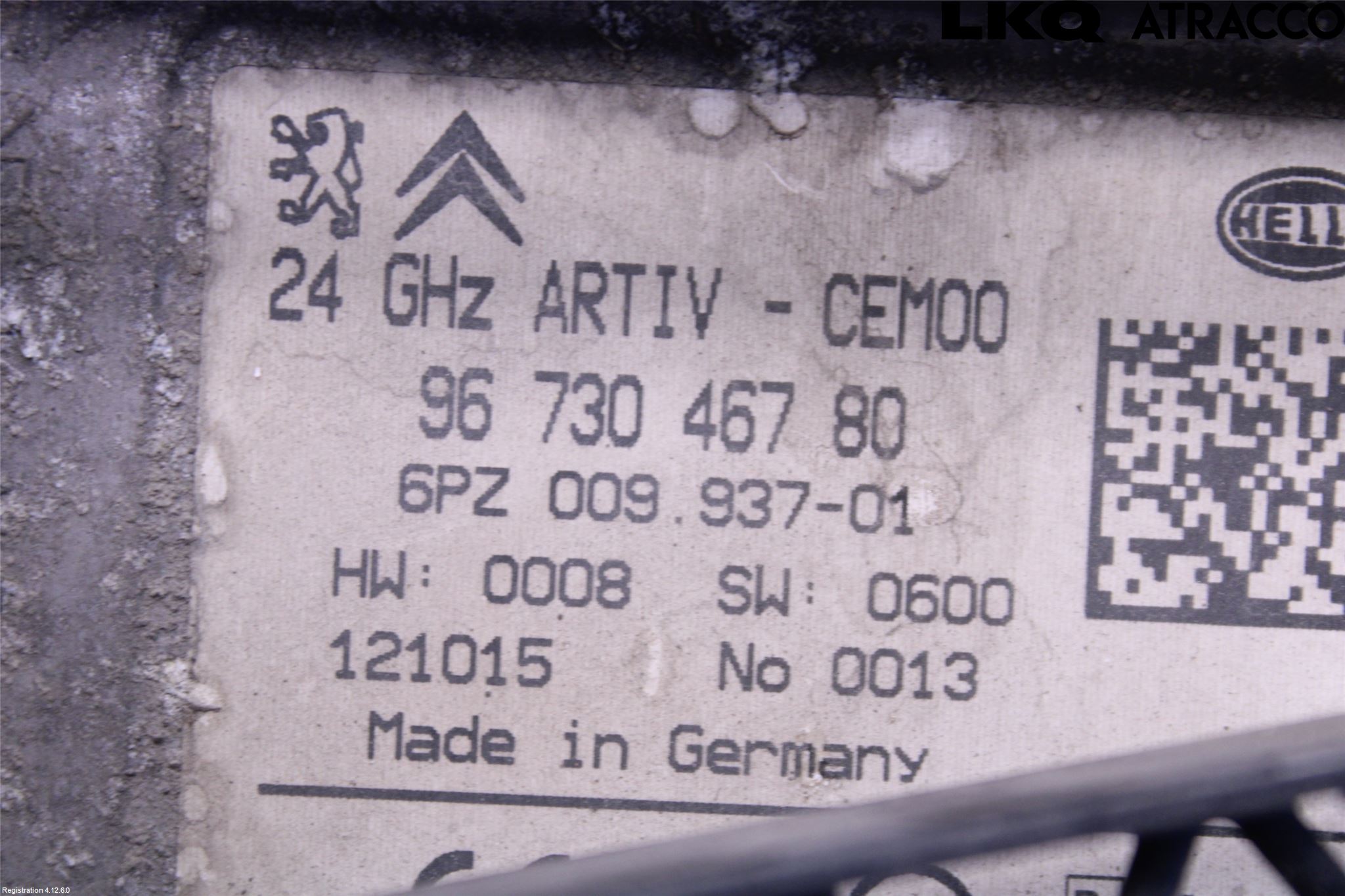 Peugeot 3008 09-16 Sensor Fartsbegrensning