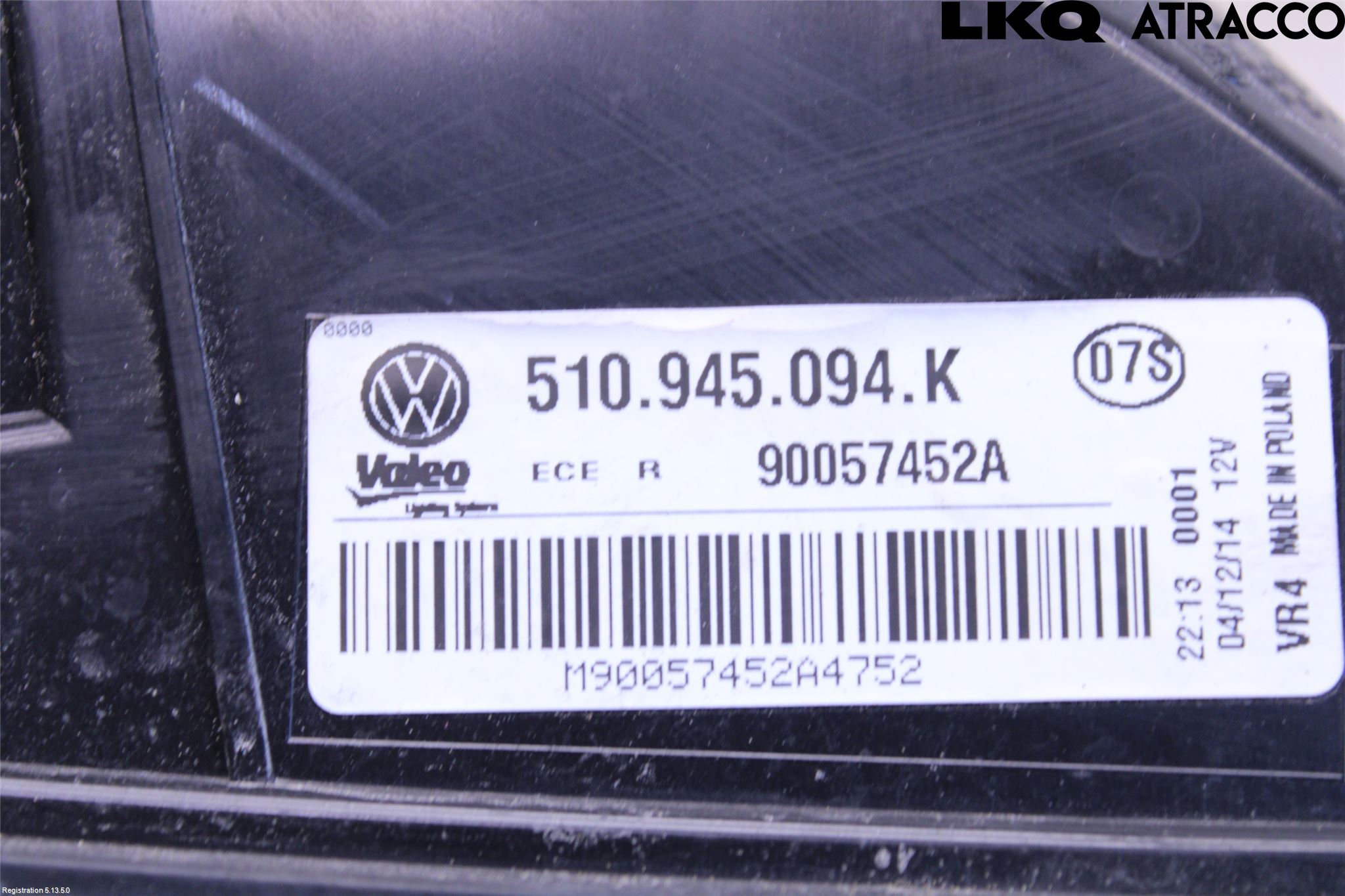 Volkswagen VW GOLF SPORTSVAN 15-20 Baklykt Høyre  På Luke(Indre)